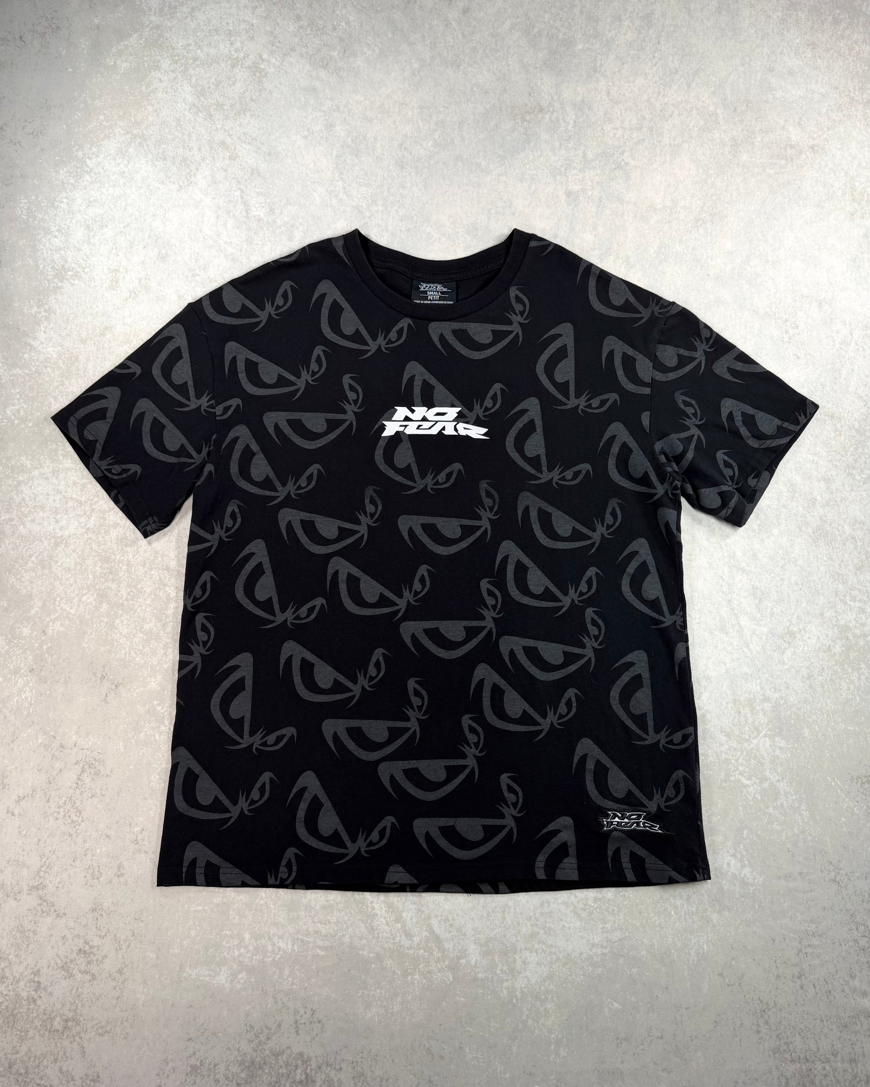 Vintage Y2K No Fear AOP T-Shirt Black (S)