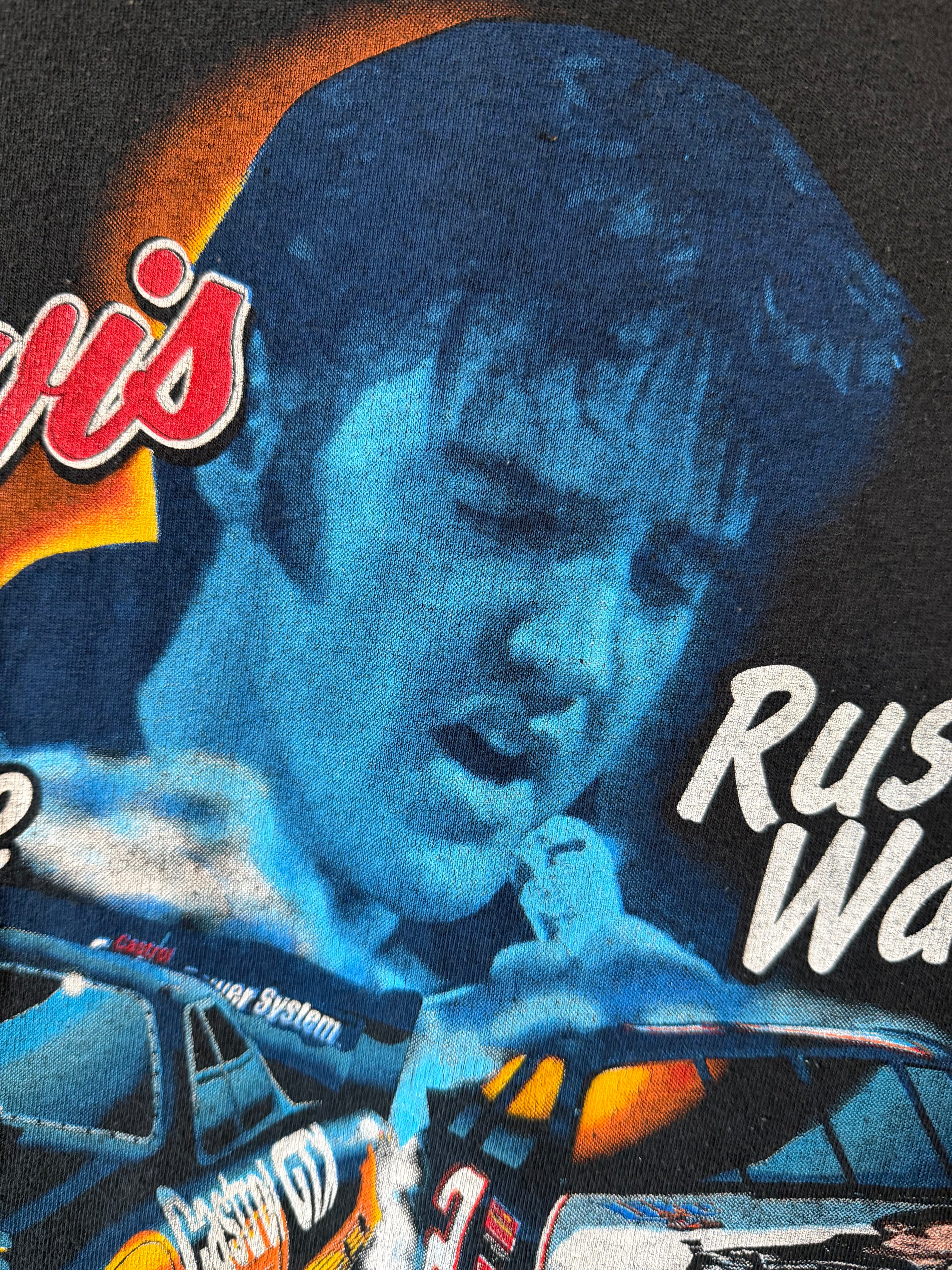 Vintage 1998 Elvis Racing T-Shirt, Rusty Wallace & John Force (XL)