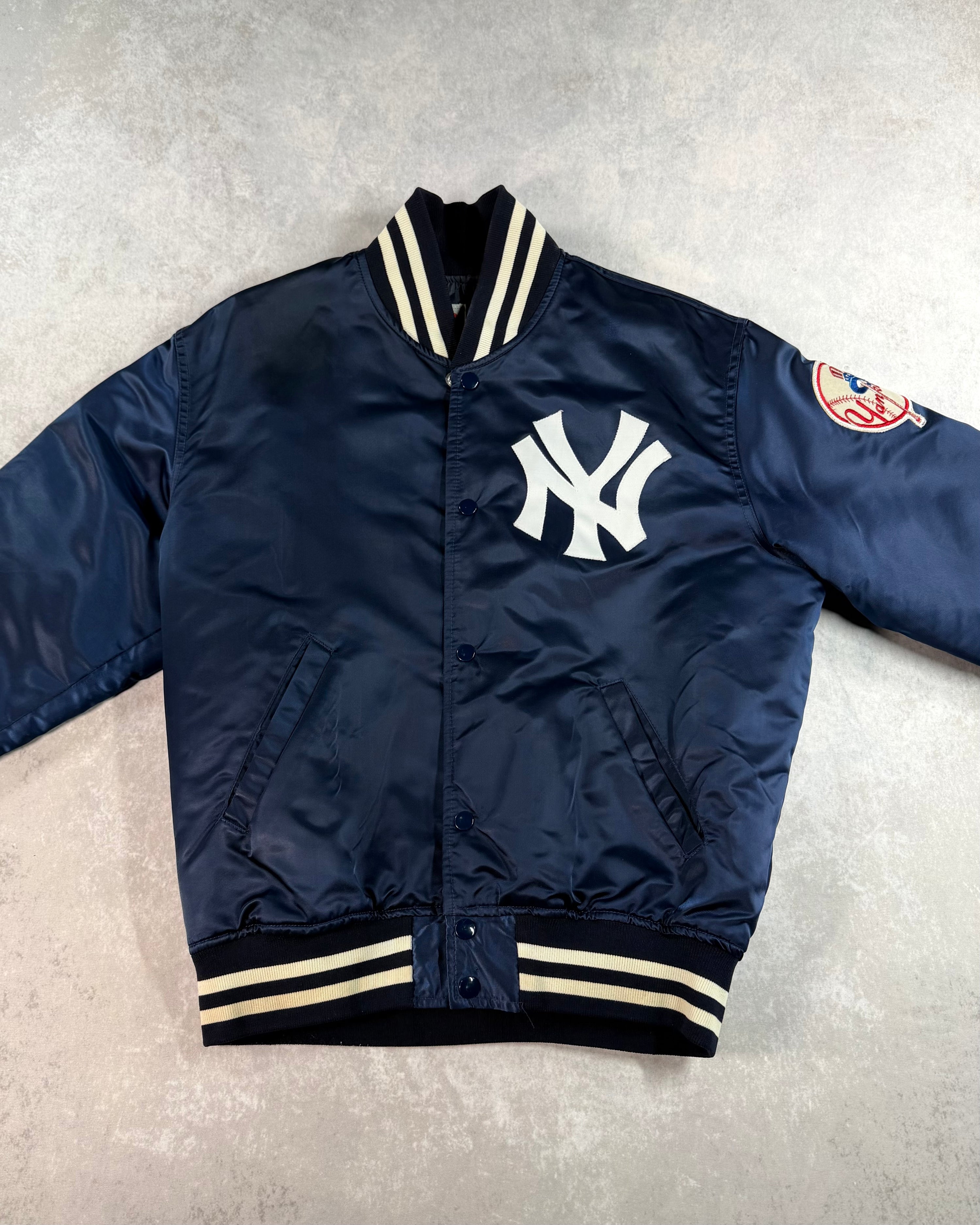 Vintage 90's Yankees Starter Satin Bomber Jacket (L)