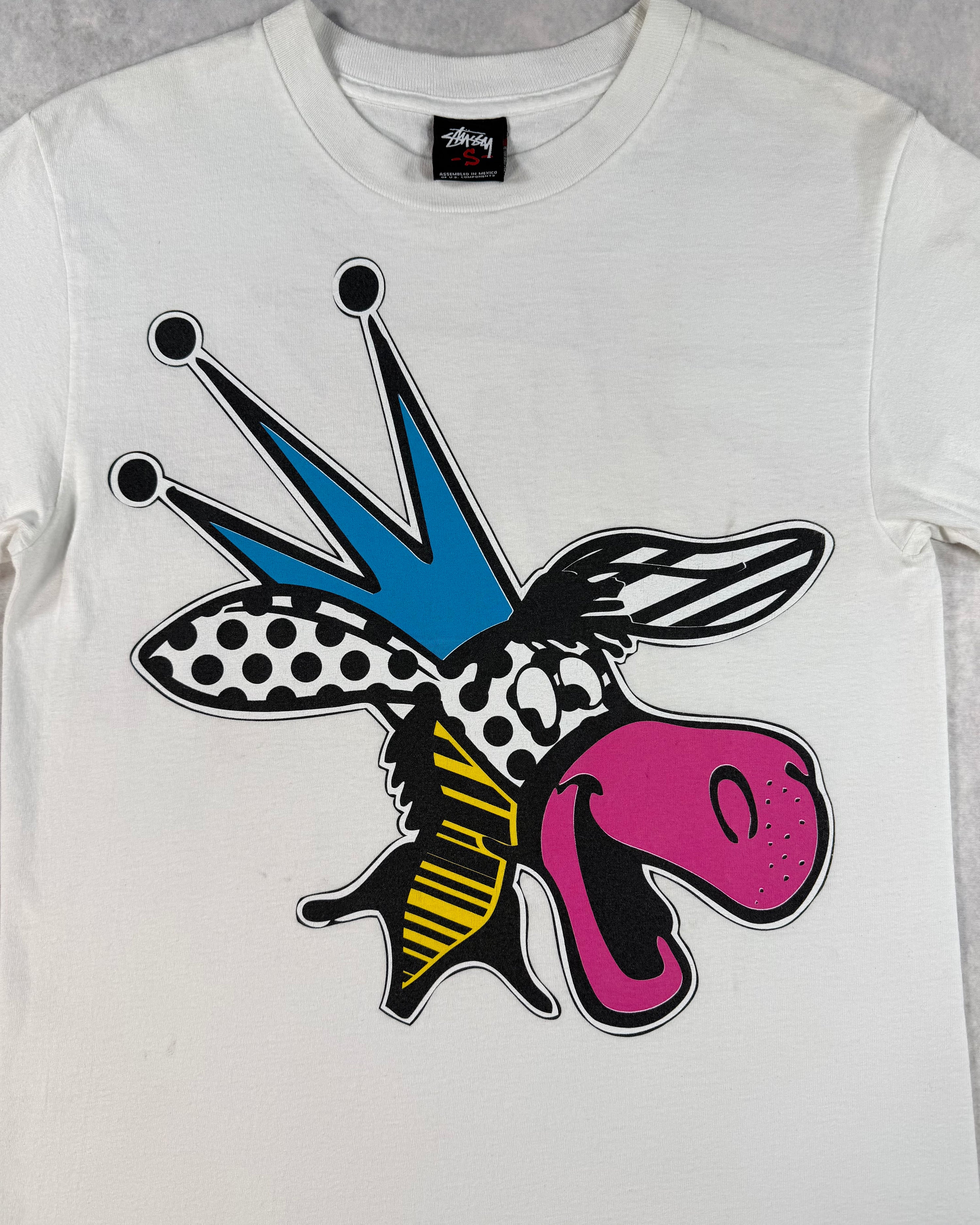 Vintage Stussy Donkey Crown T-Shirt White (S)