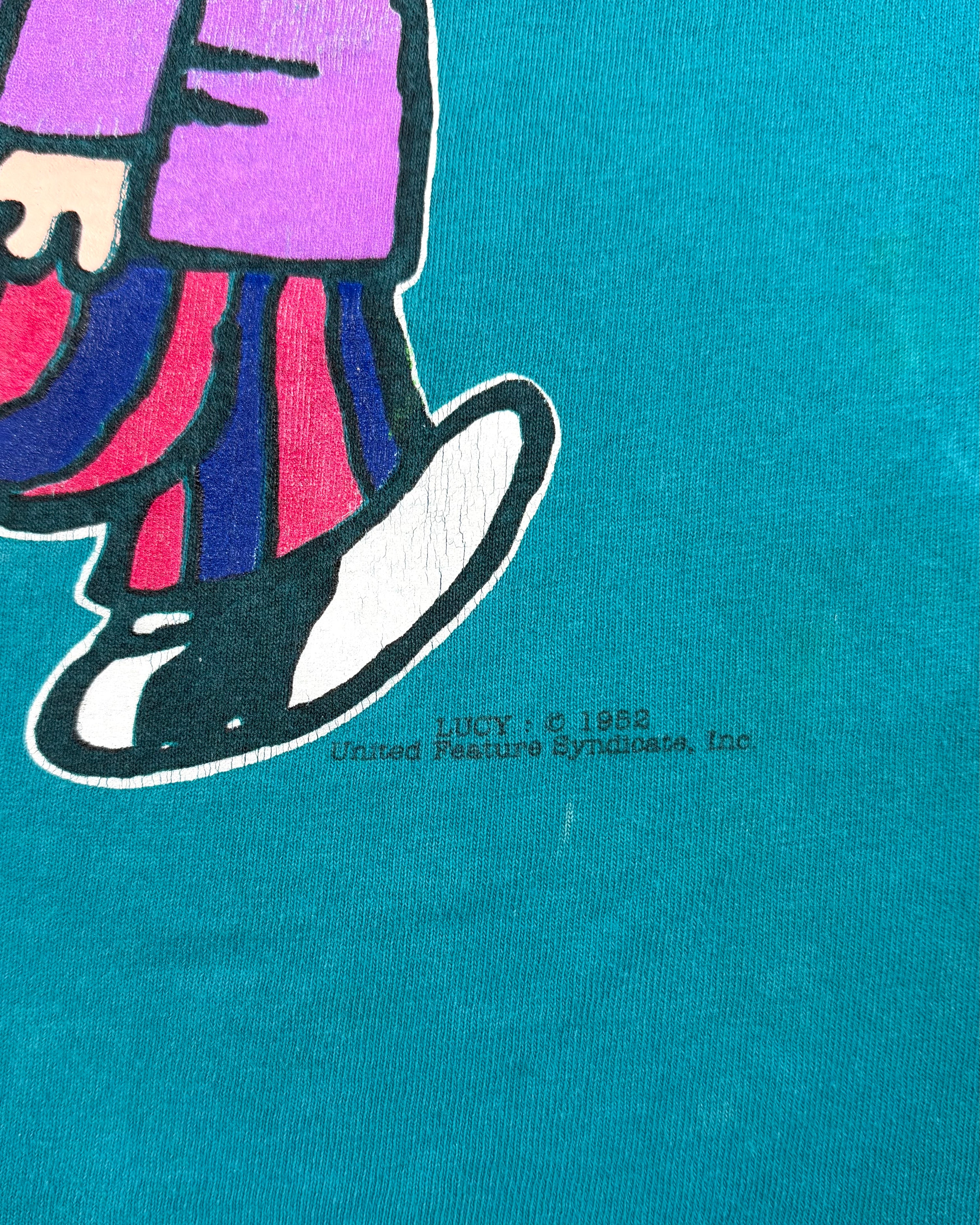 Vintage 90’s Peanuts Lucy T-Shirt Teal (L)