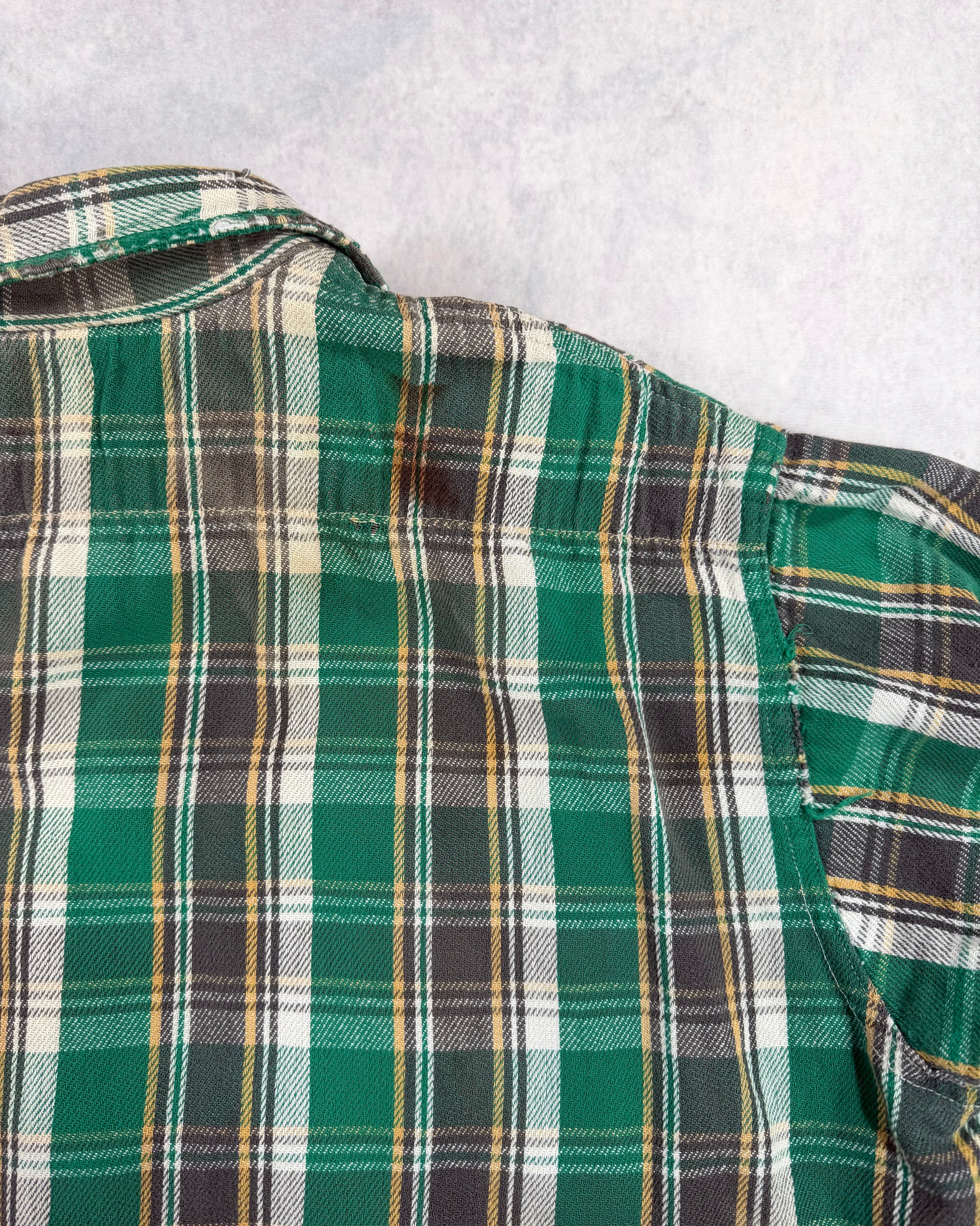Vintage 1970's JC Penney "BIG MAC" Flannel Button Shirt (XL)