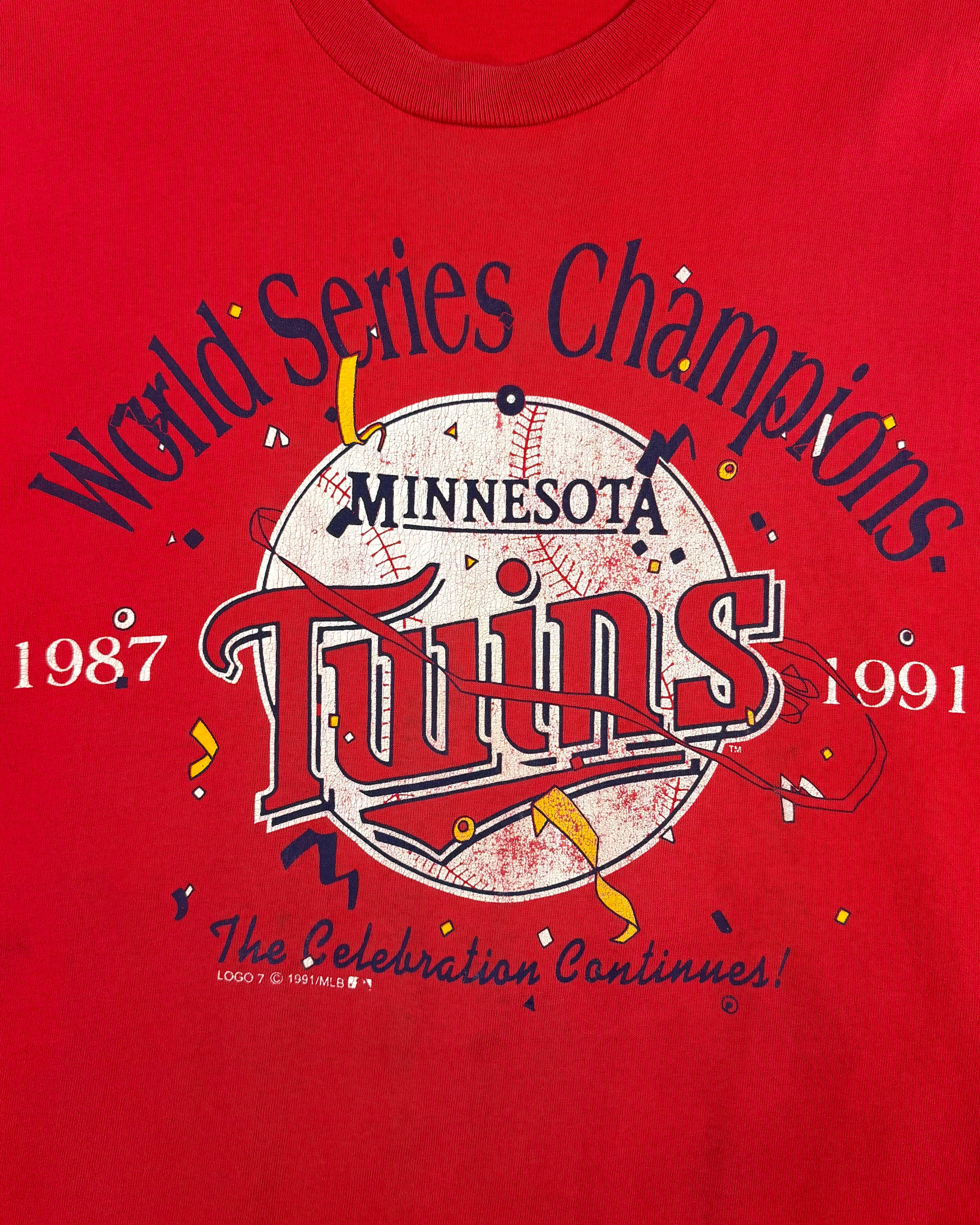 Vintage 1991 Minnesota Twins Champions MLB T-Shirt (XXL)