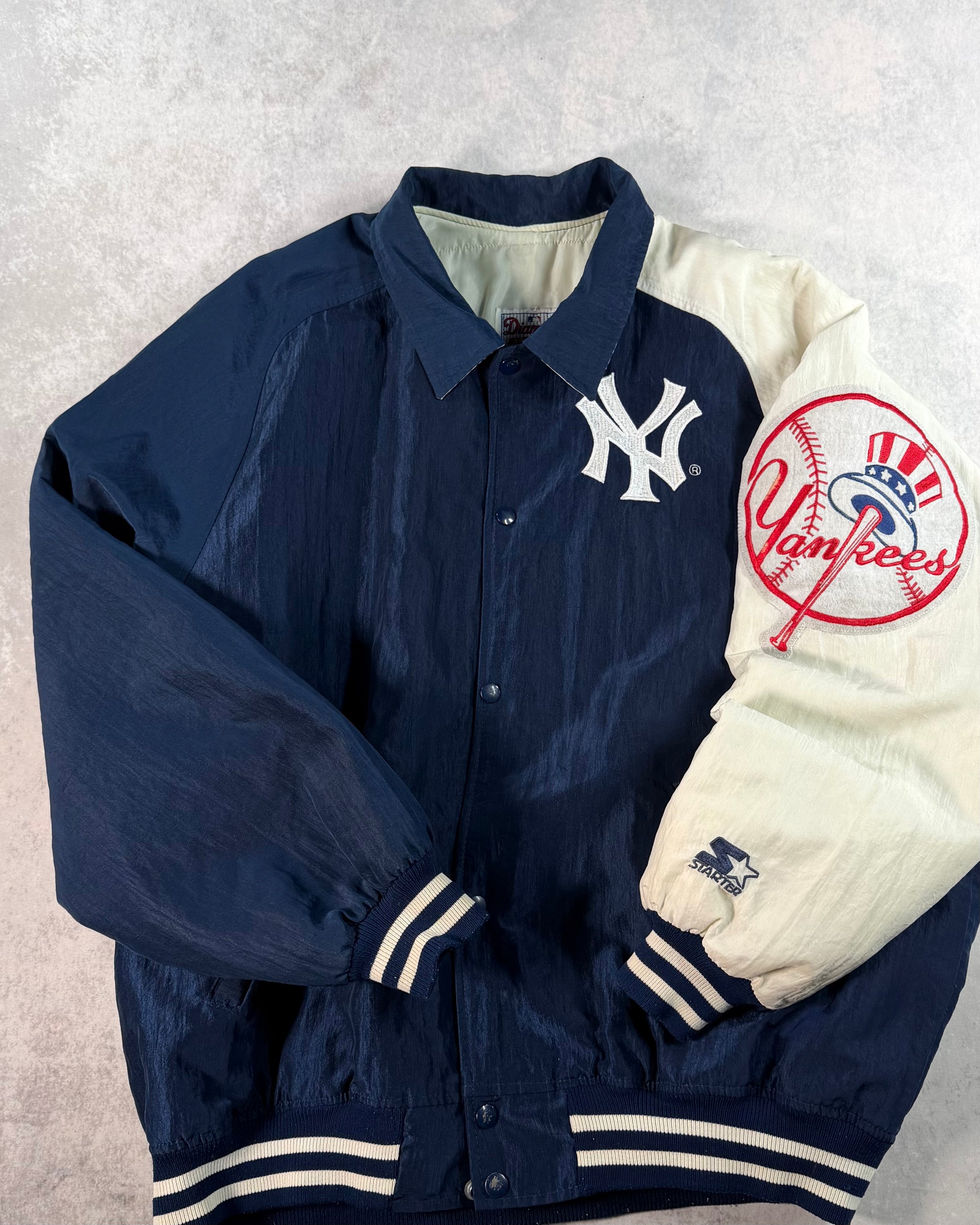 Vintage 90's Yankees Starter "Diamond Collection" Collared Jacket (XL)