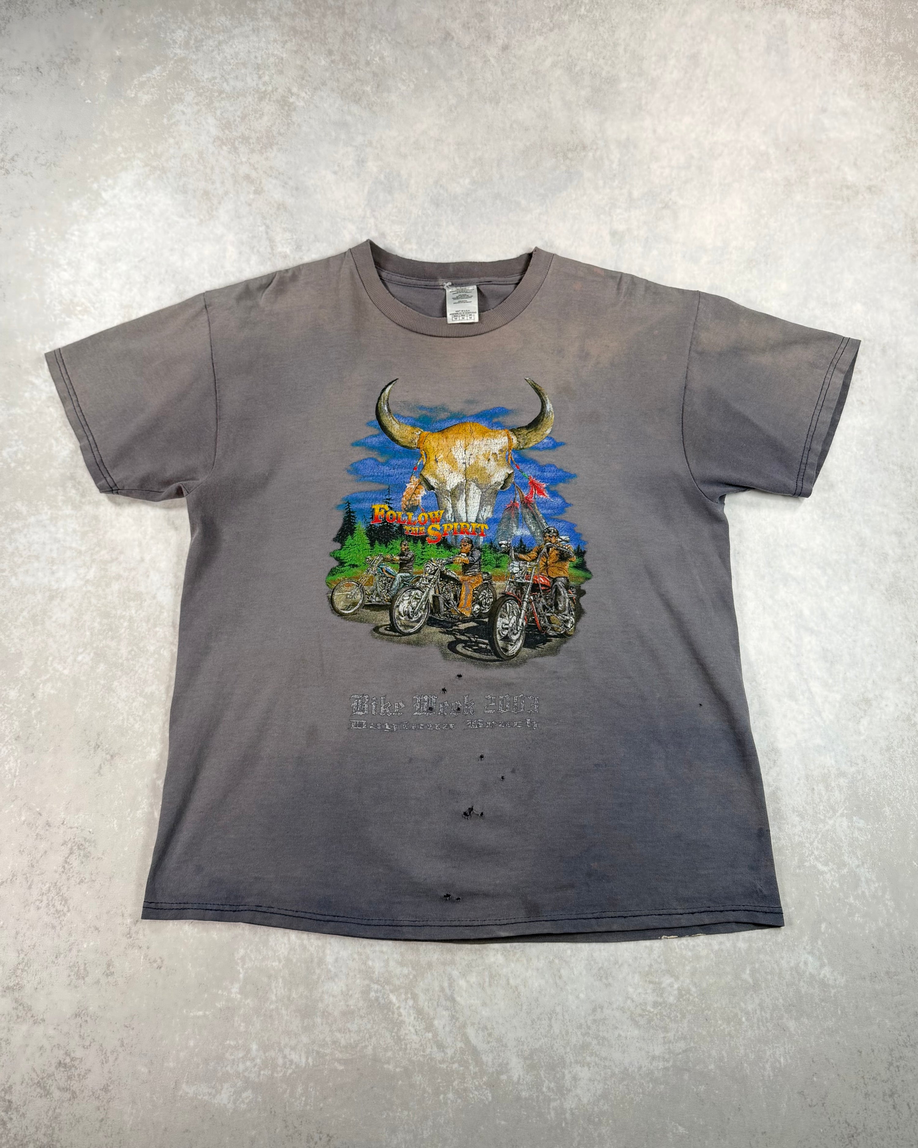 Vintage 2003 Bike Week Daytona Beach Faded T-Shirt (L)