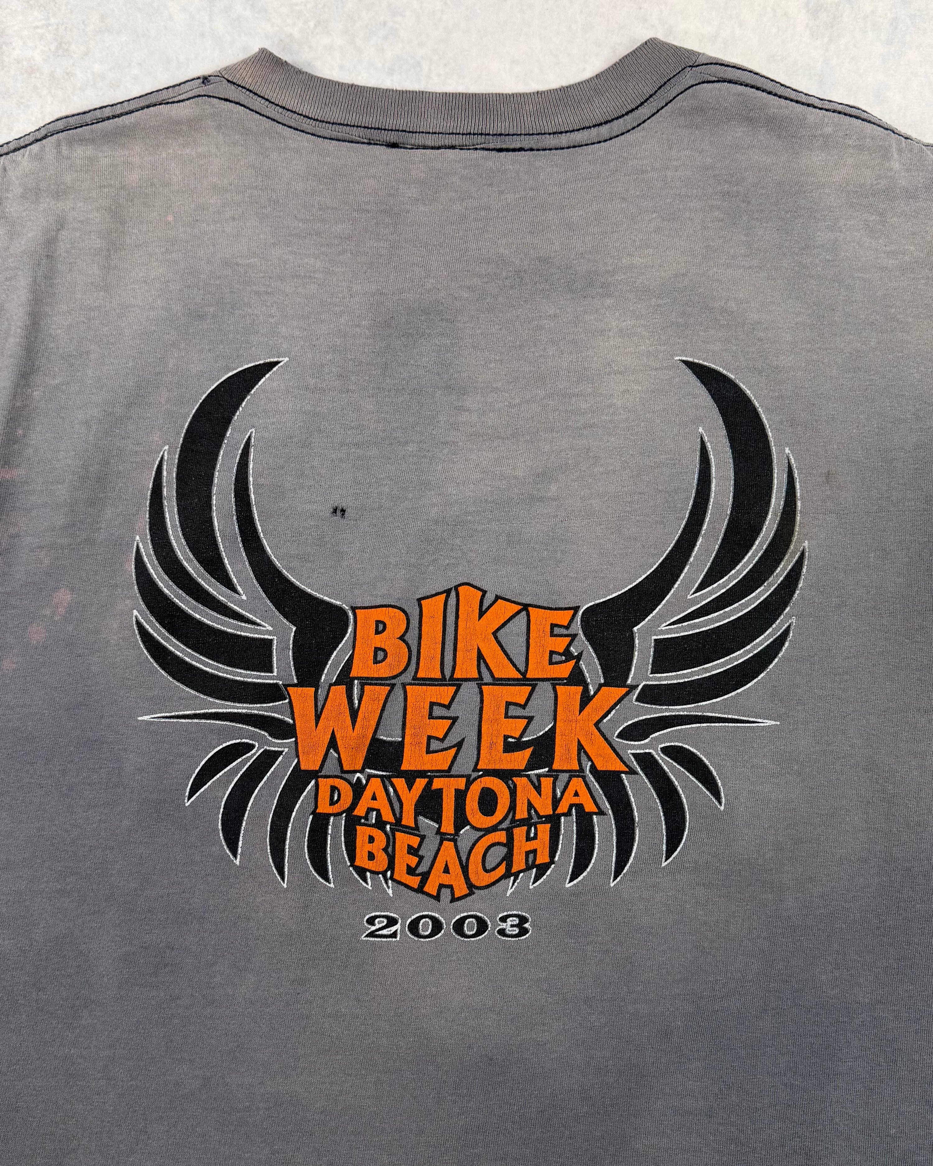 Vintage 2003 Bike Week Daytona Beach Faded T-Shirt (L)