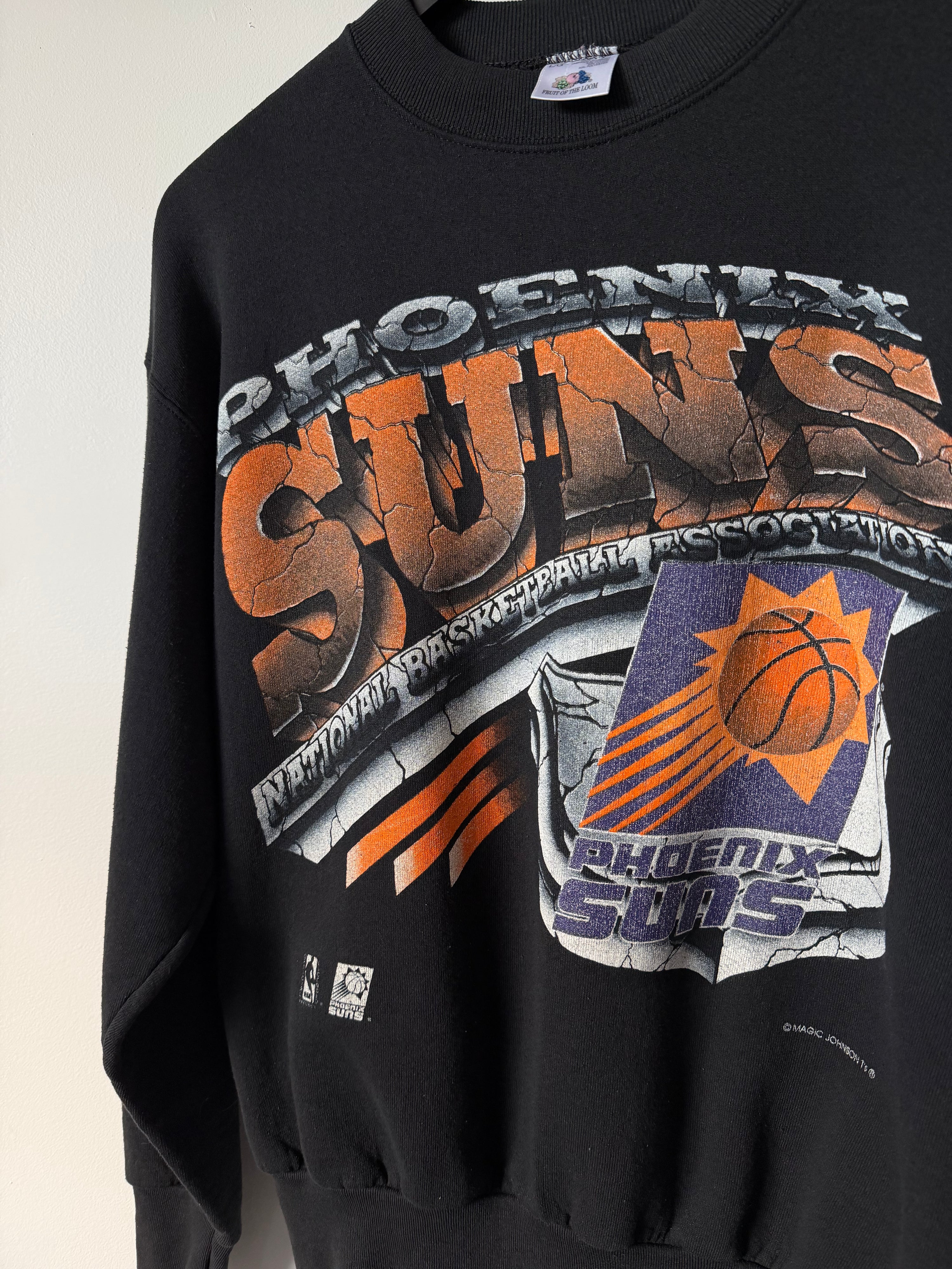 Vintage 90’s Phoenix Suns Basketball NBA Crewneck Black (L)