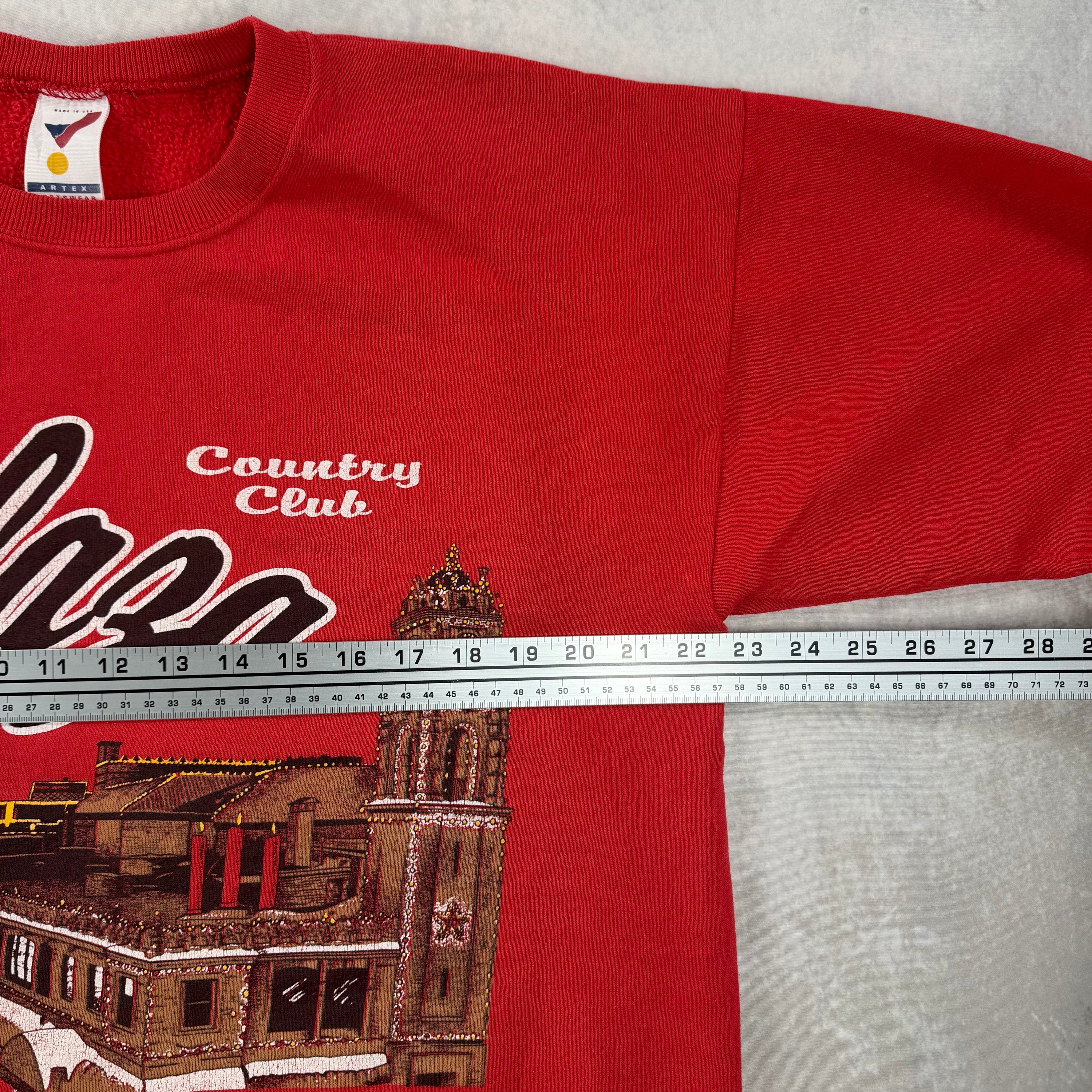 Vintage 90’s Kansas City Plaza Country Club Crewneck Sweatshirt Red (L)