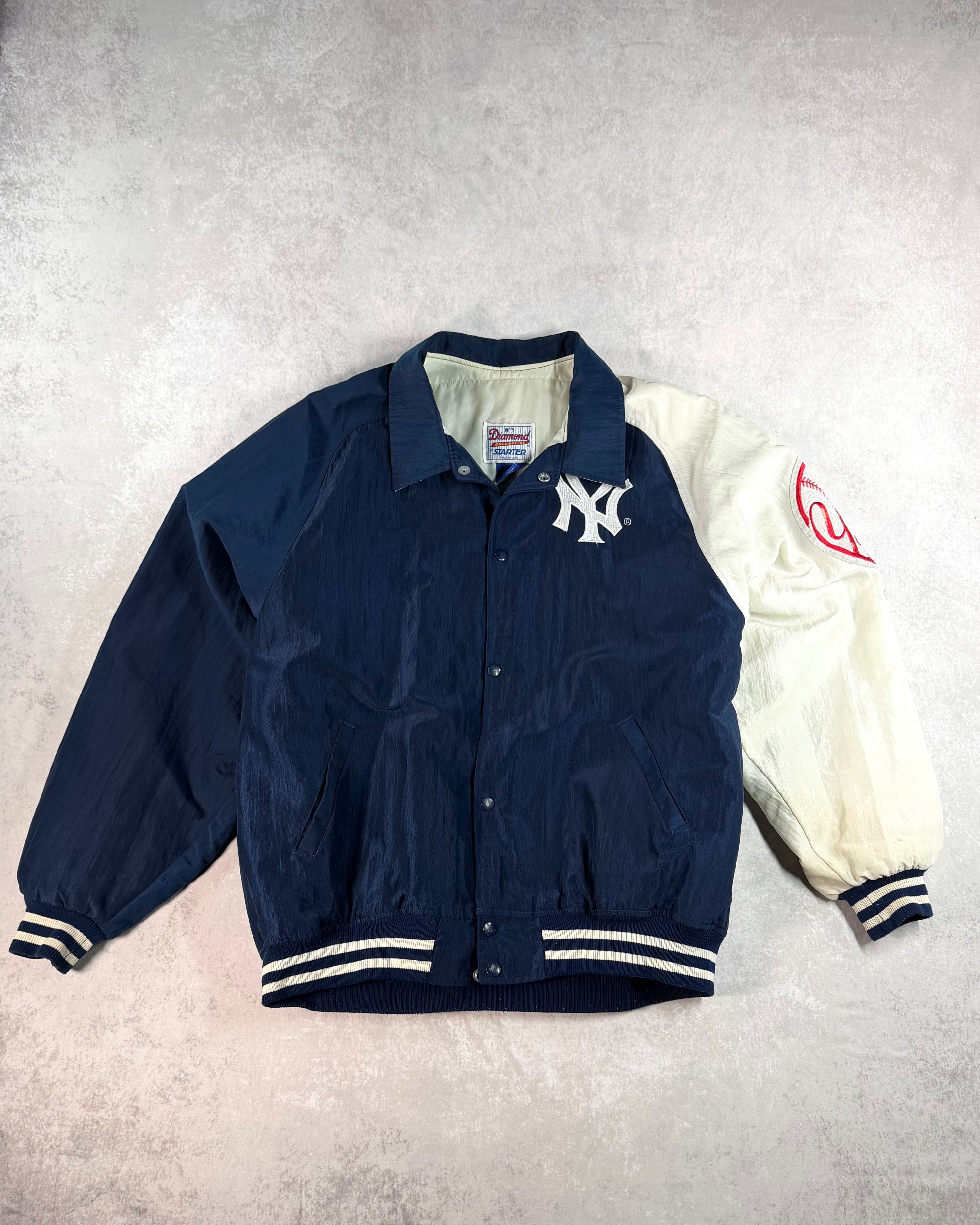 Vintage 90's Yankees Starter "Diamond Collection" Collared Jacket (XL)
