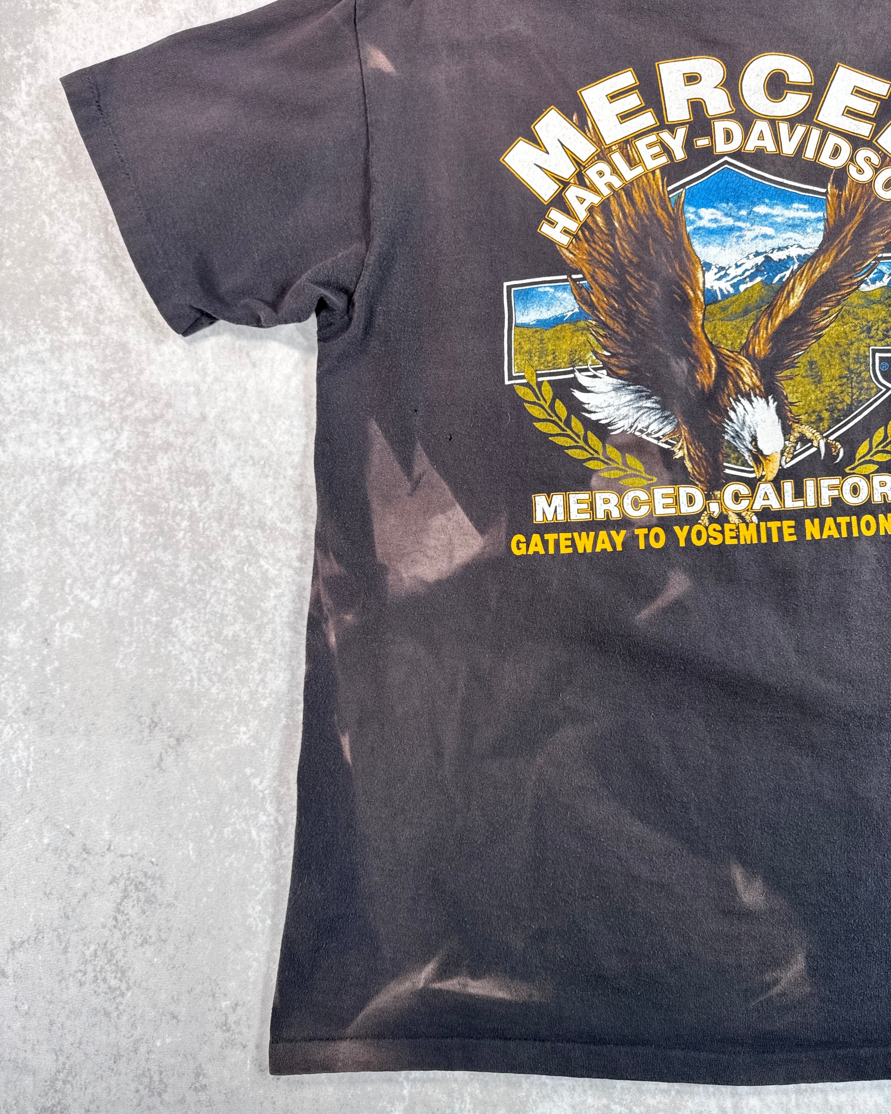 Vintage 1991 Harley Davidson 3D Emblem "Righteous Ruler" Faded T-Shirt (L)