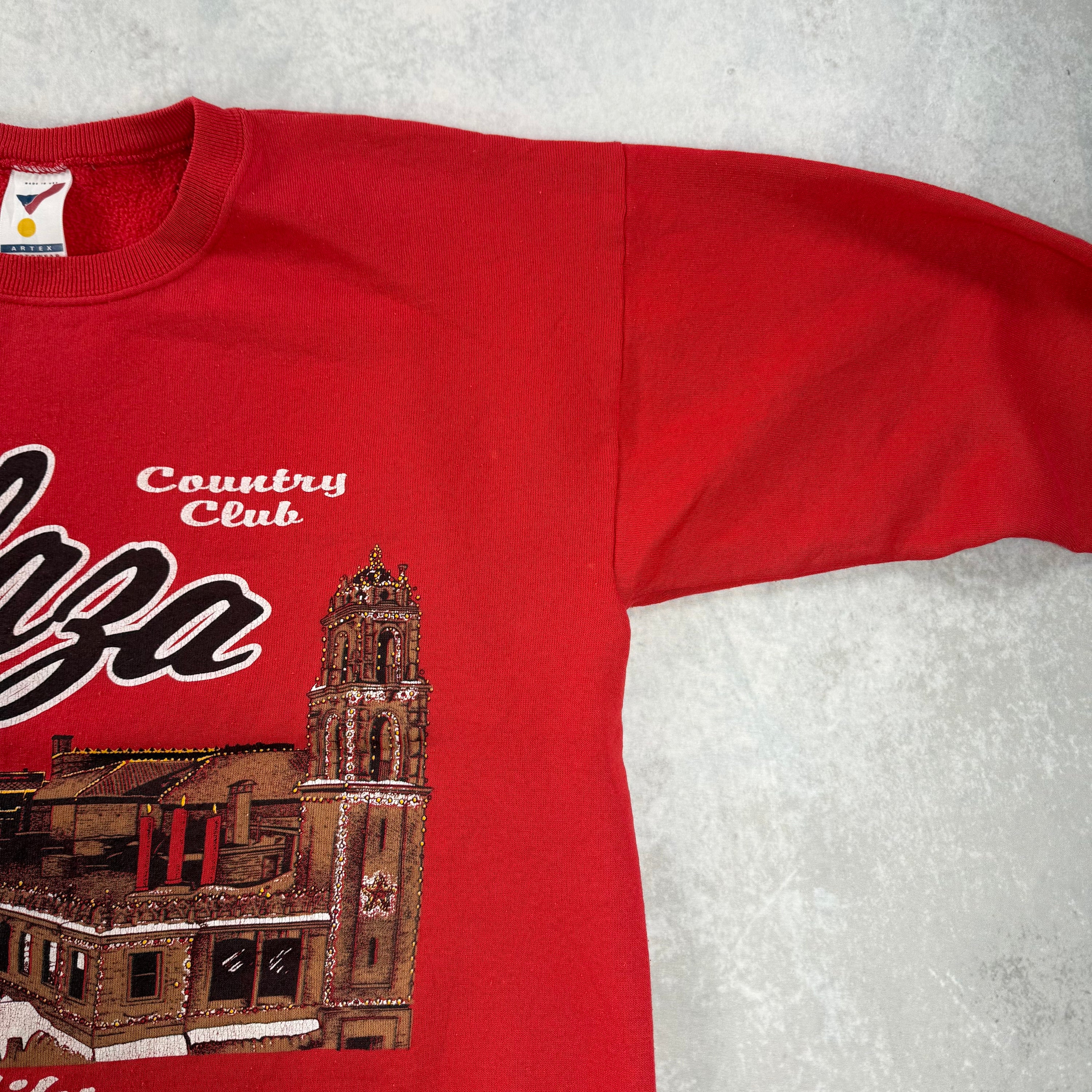 Vintage 90’s Kansas City Plaza Country Club Crewneck Sweatshirt Red (L)