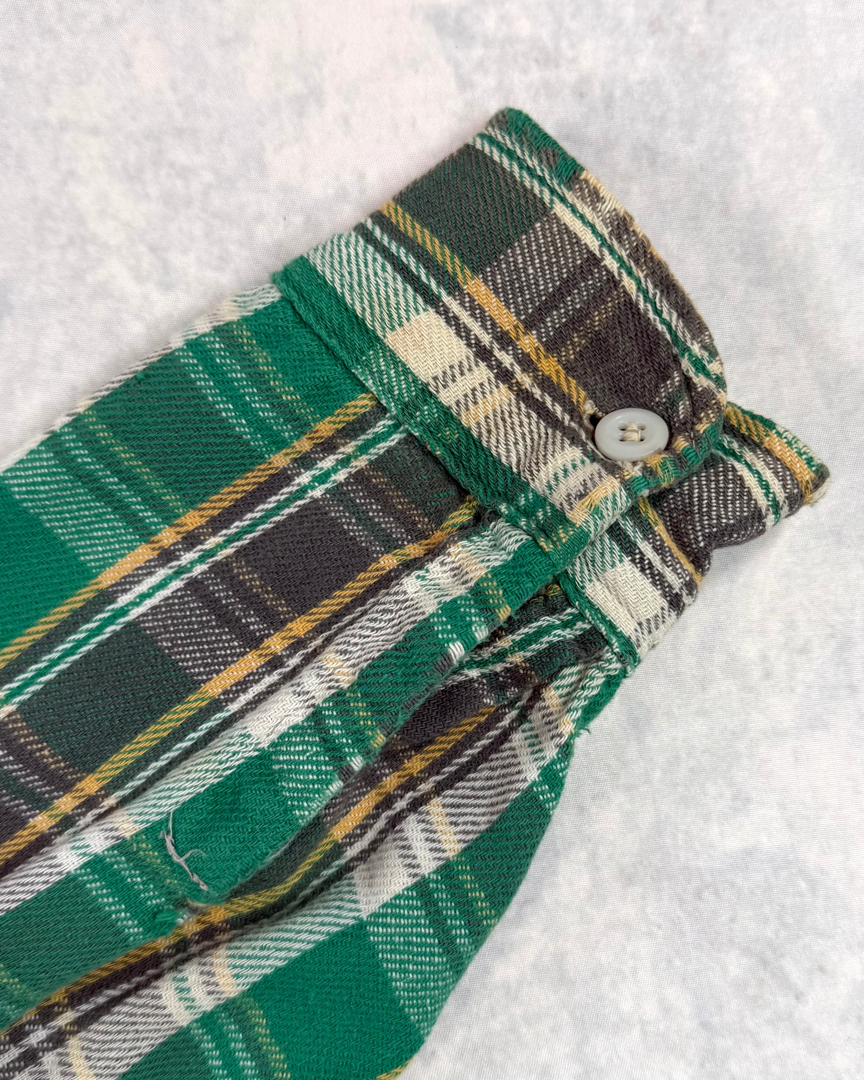 Vintage 1970's JC Penney "BIG MAC" Flannel Button Shirt (XL)