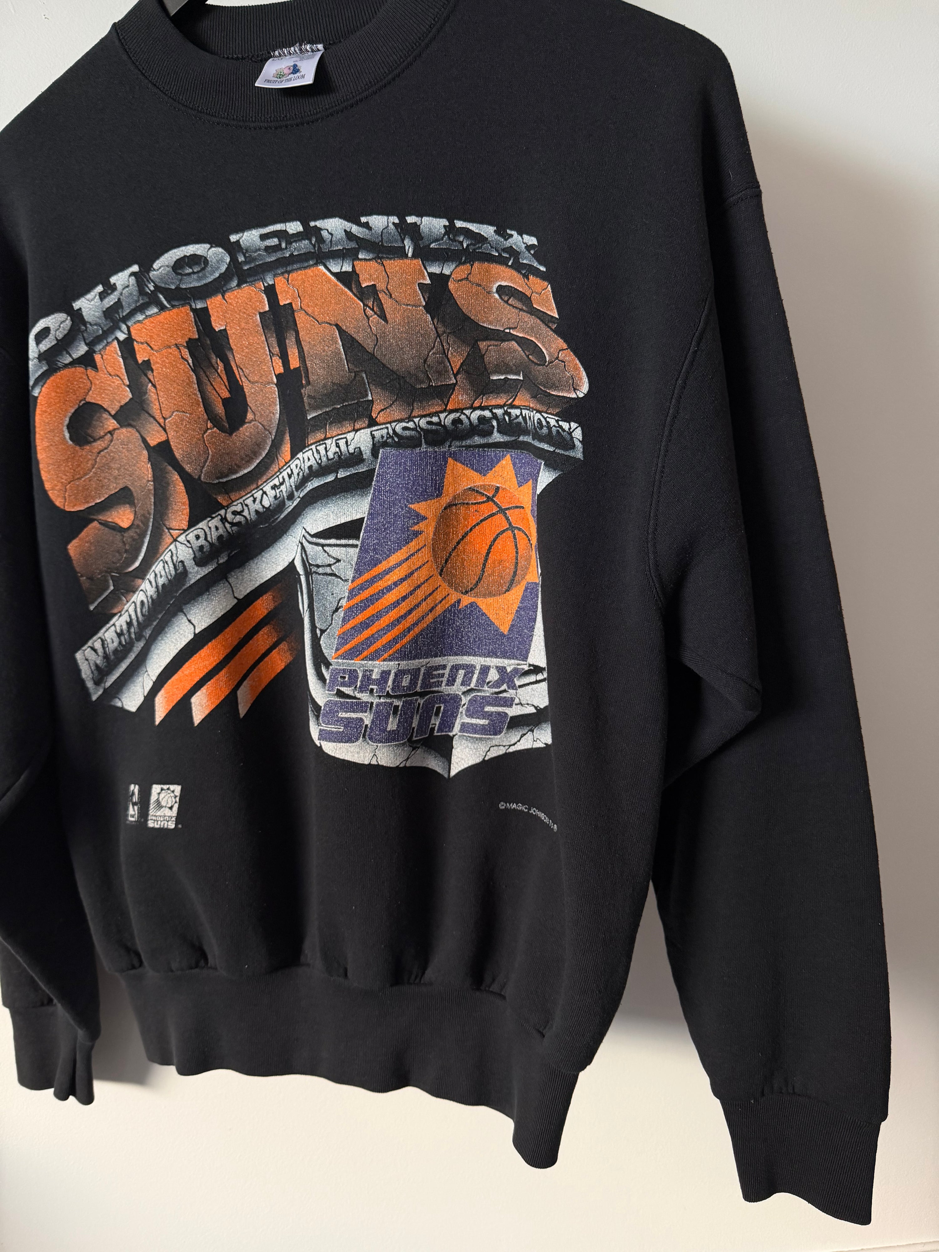 Vintage 90’s Phoenix Suns Basketball NBA Crewneck Black (L)
