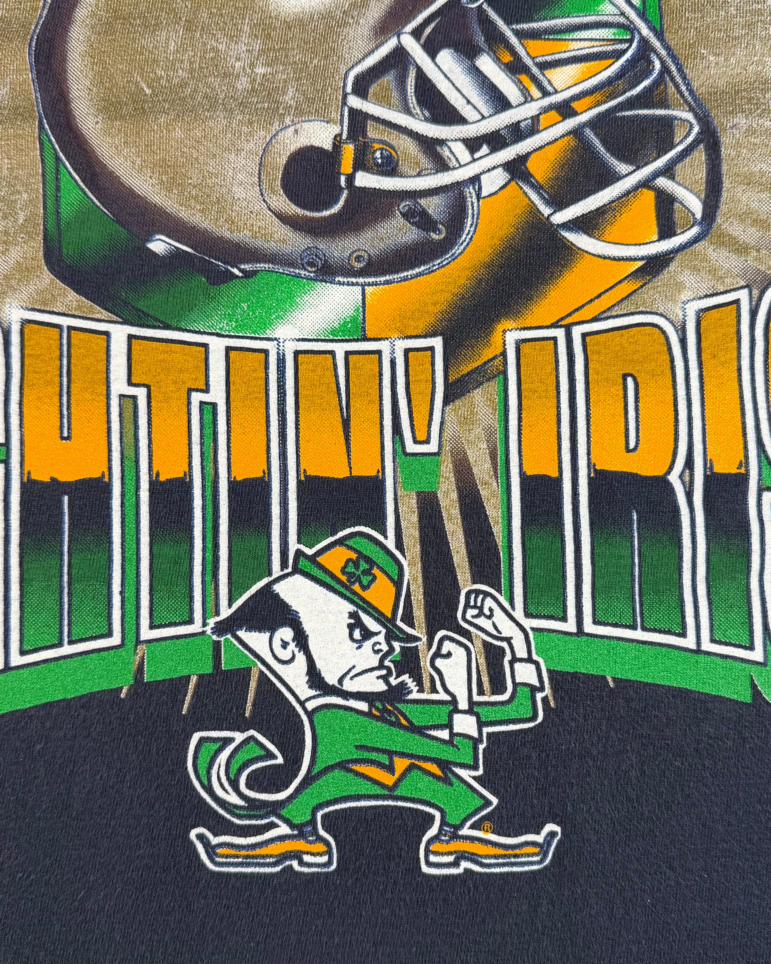 Vintage 90’s University of Notre Dame “Fightin’ Irish” T-Shirt Navy (XL)