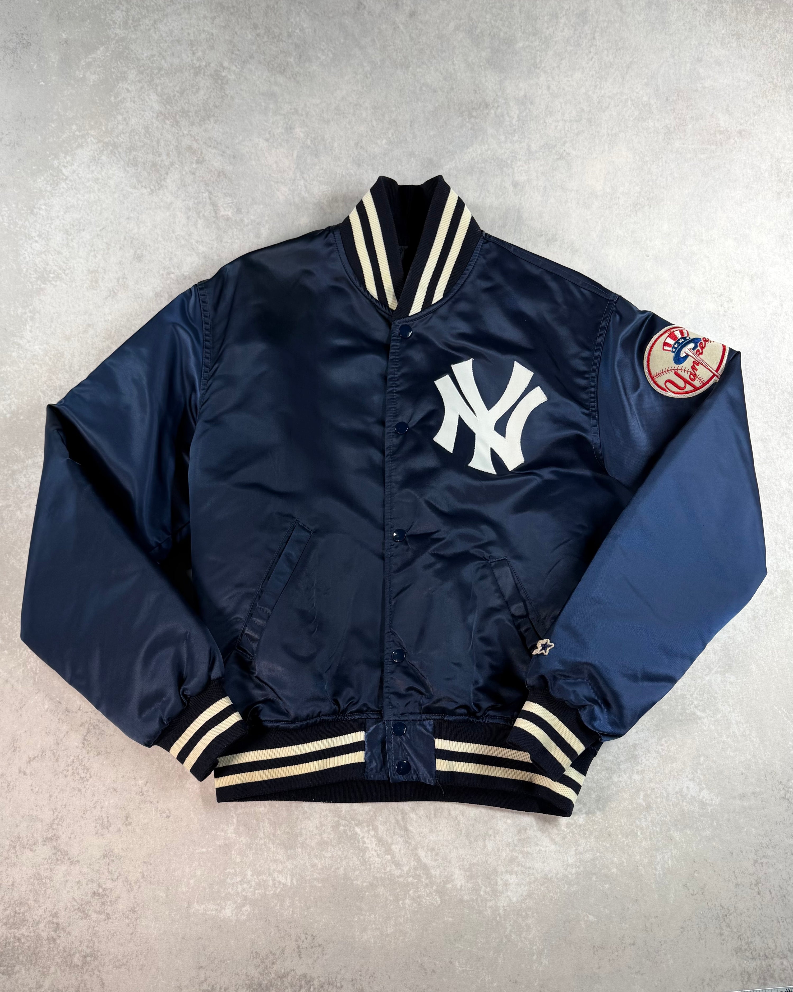 Vintage 90's Yankees Starter Satin Bomber Jacket (L)