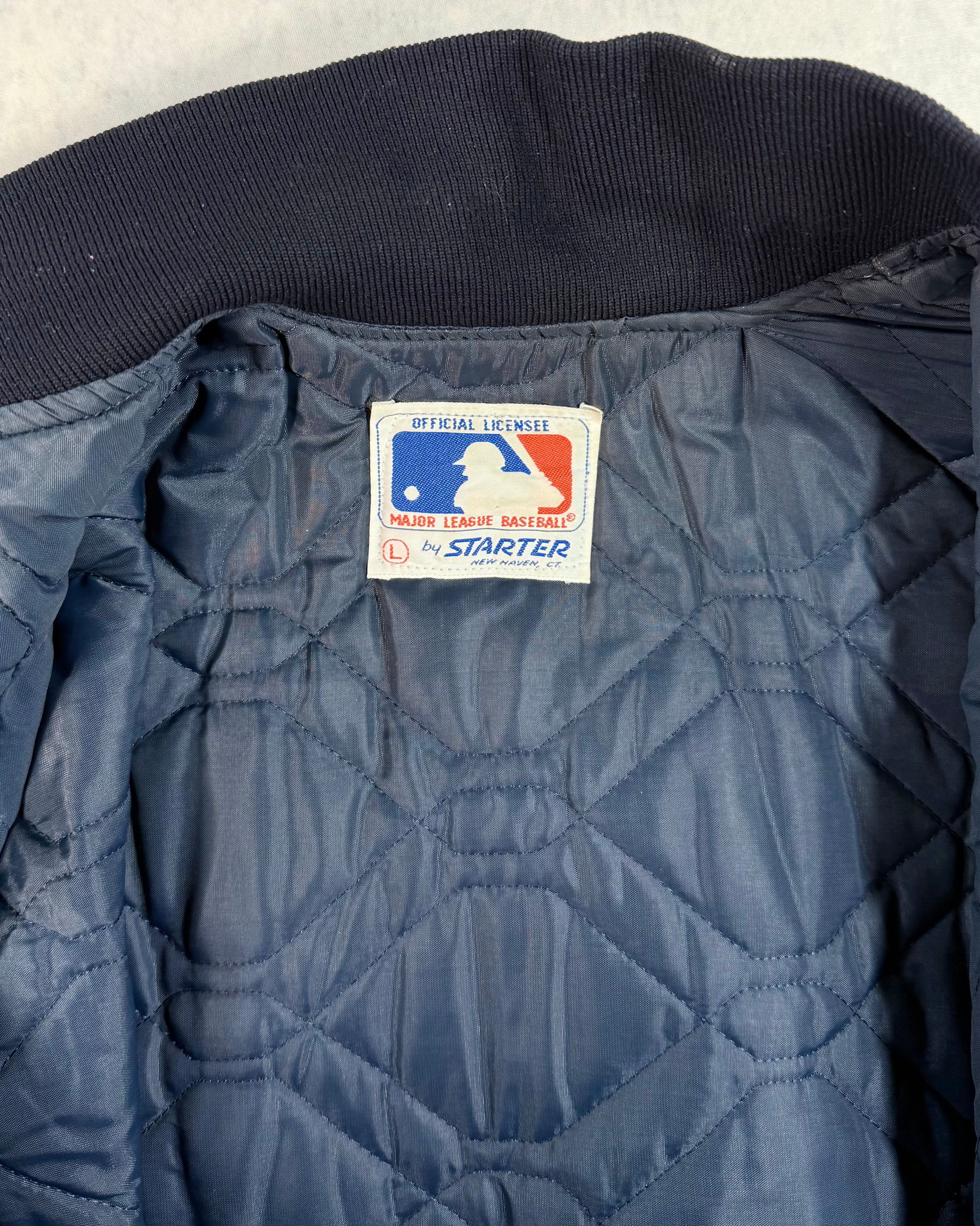 Vintage 90's Yankees Starter Satin Bomber Jacket (L)