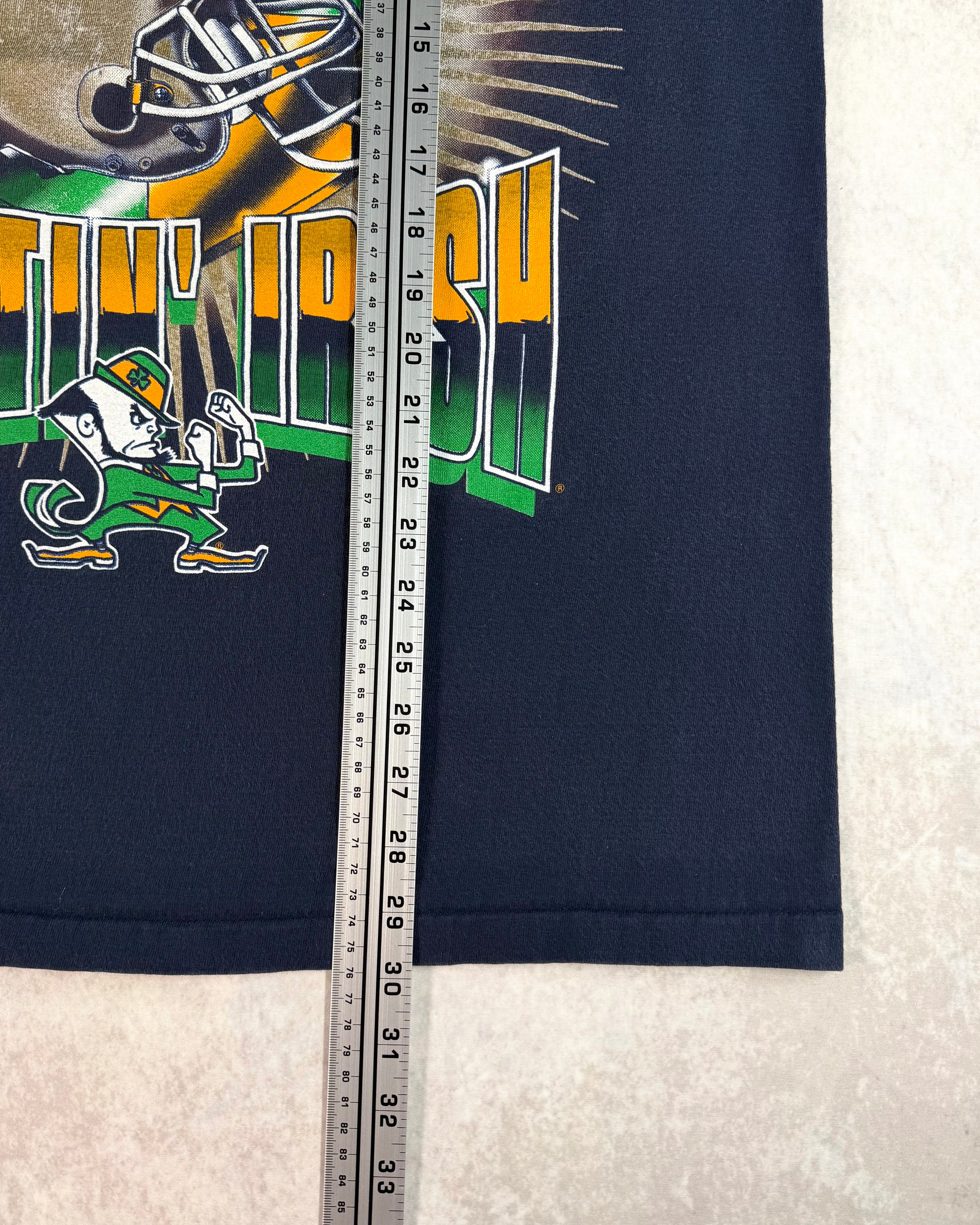 Vintage 90’s University of Notre Dame “Fightin’ Irish” T-Shirt Navy (XL)