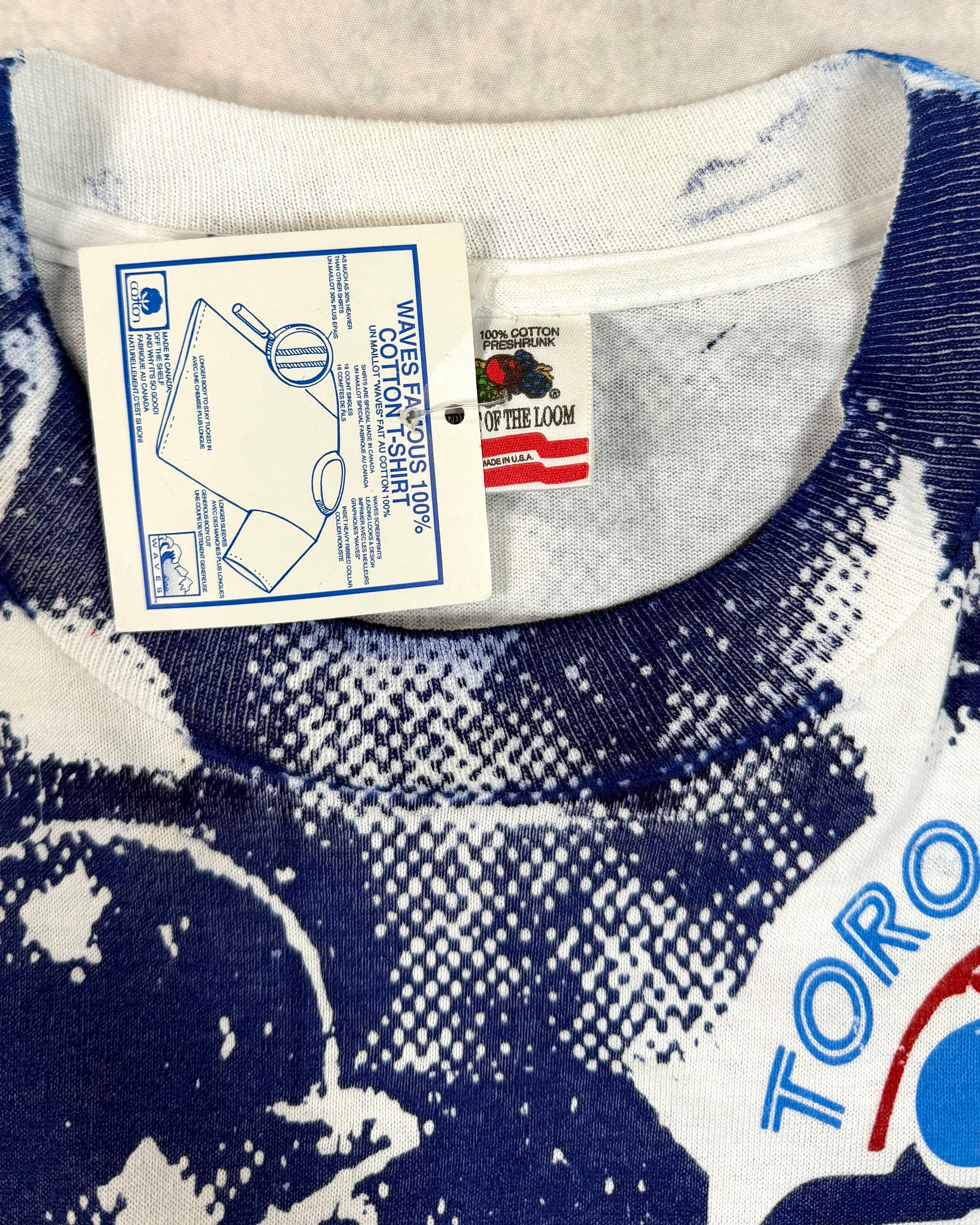 Vintage 1991 Toronto Blue Jays AOP T-Shirt (XL)