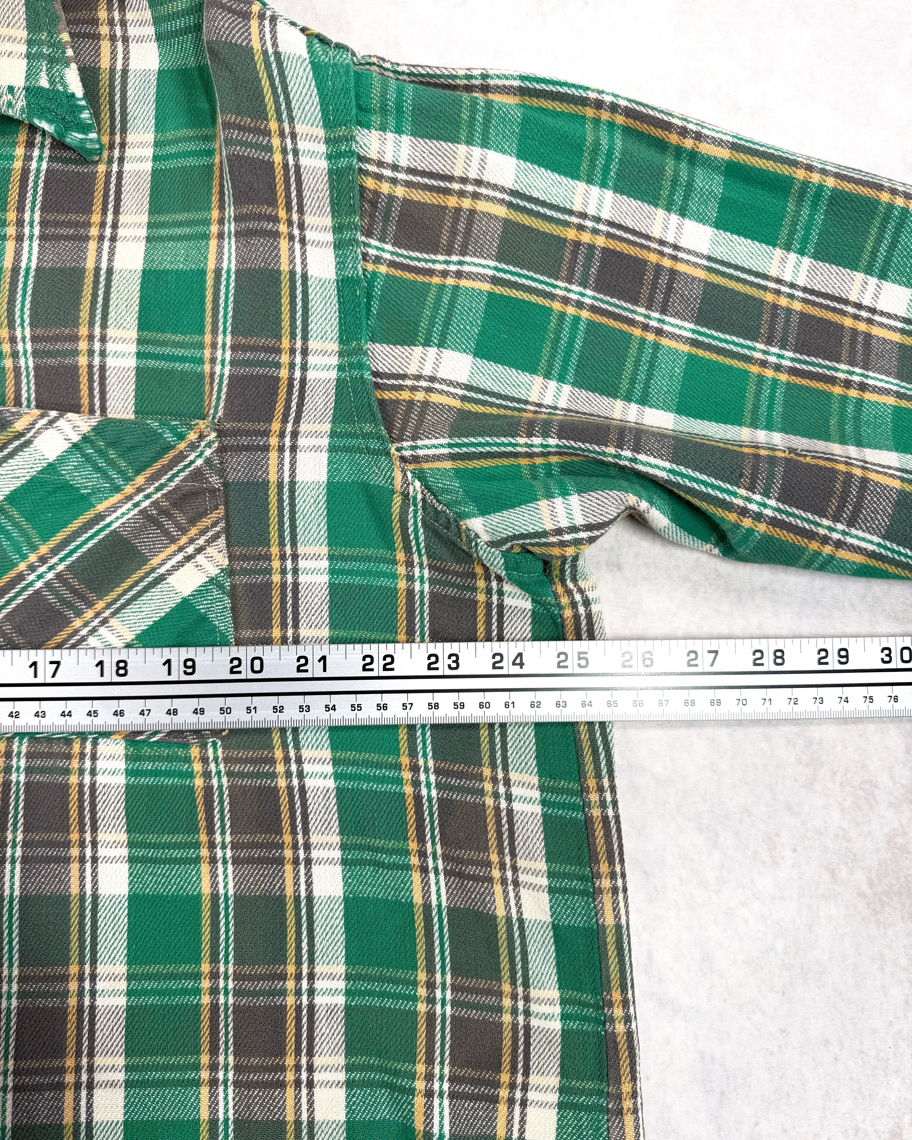 Vintage 1970's JC Penney "BIG MAC" Flannel Button Shirt (XL)