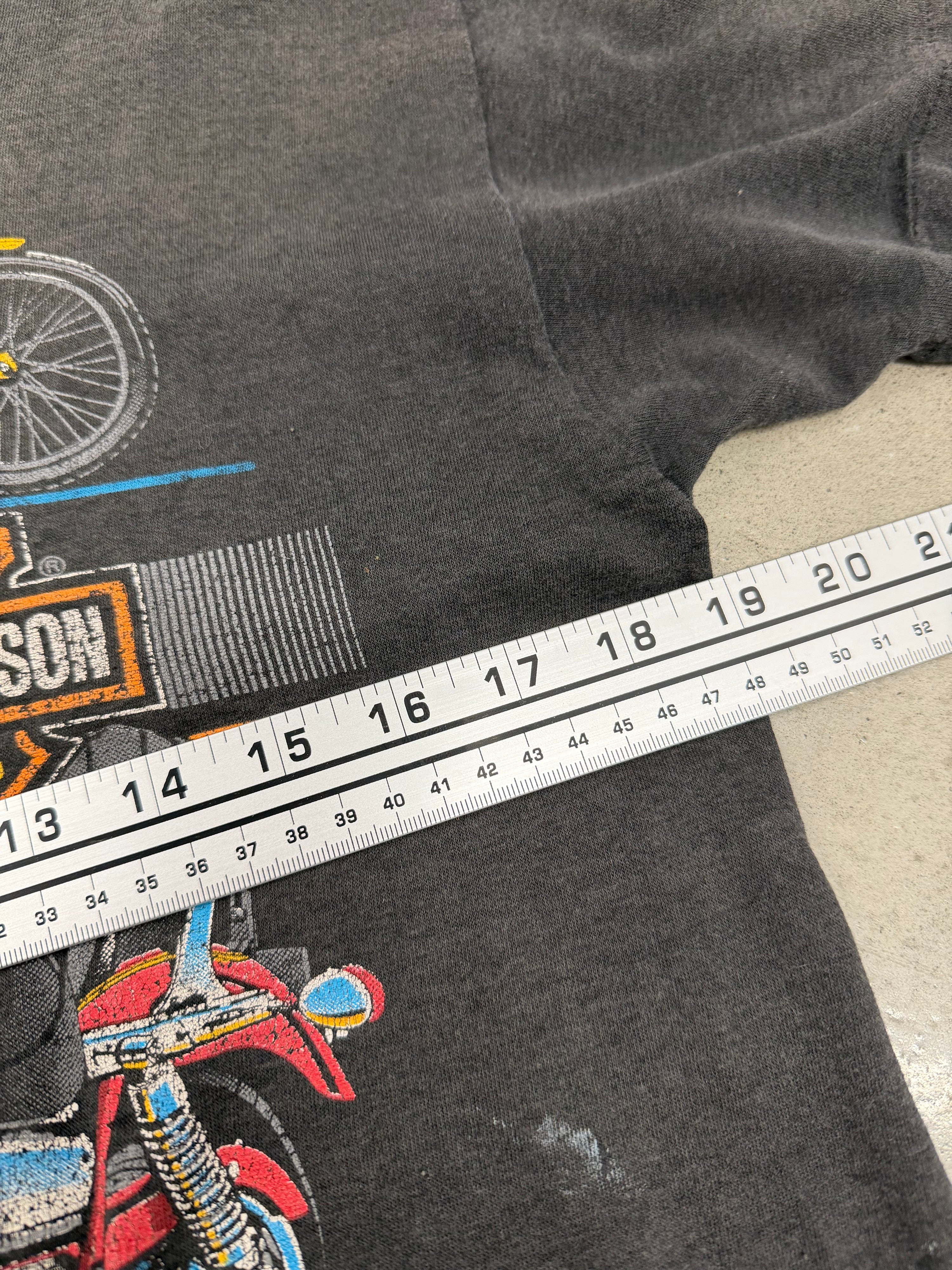 Vintage 1988 Harley Davidson "Best of the Breed" T-Shirt Faded Black (L)