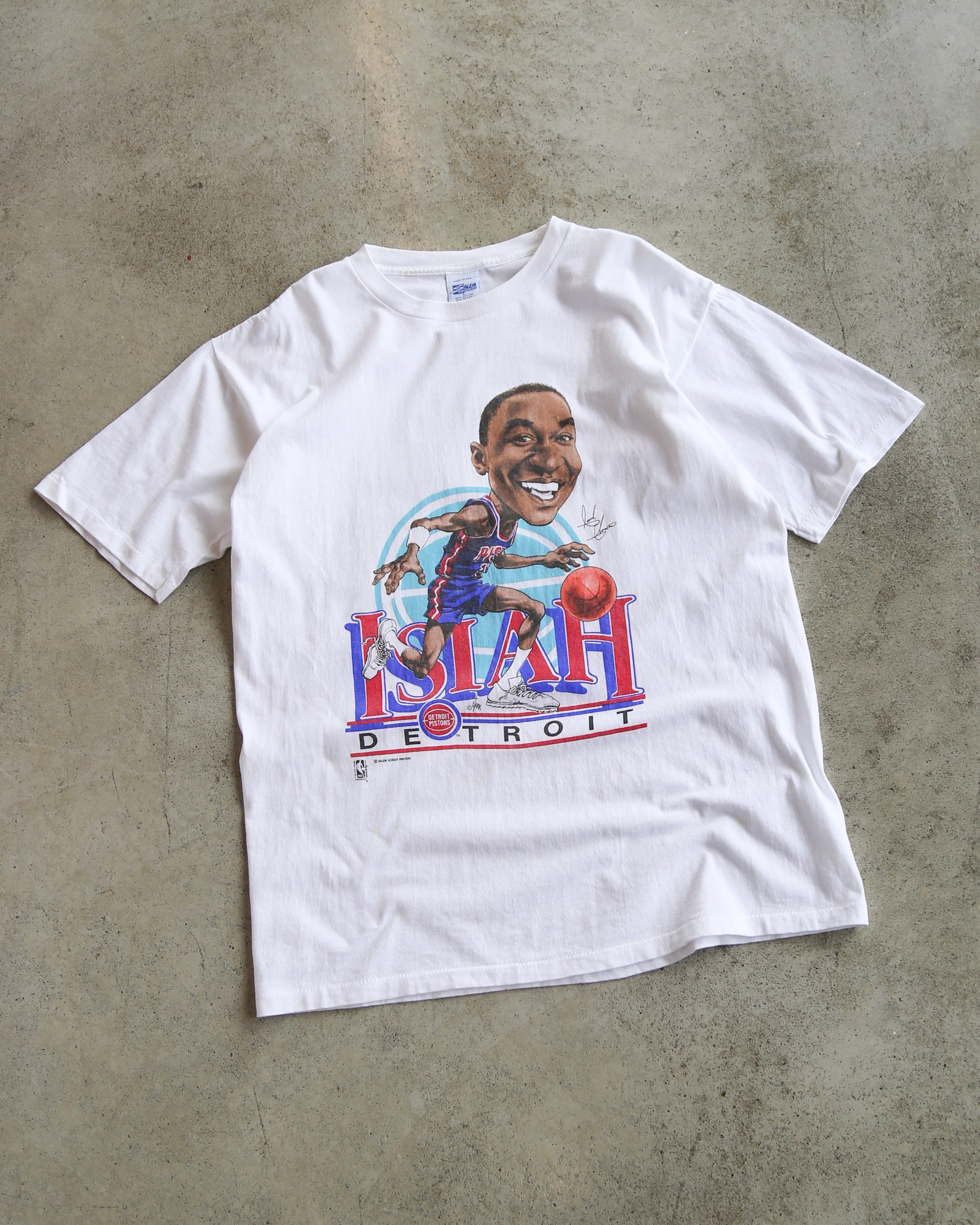Isiah Thomas Detroit Pistons Caricature T-Shirt (L)
