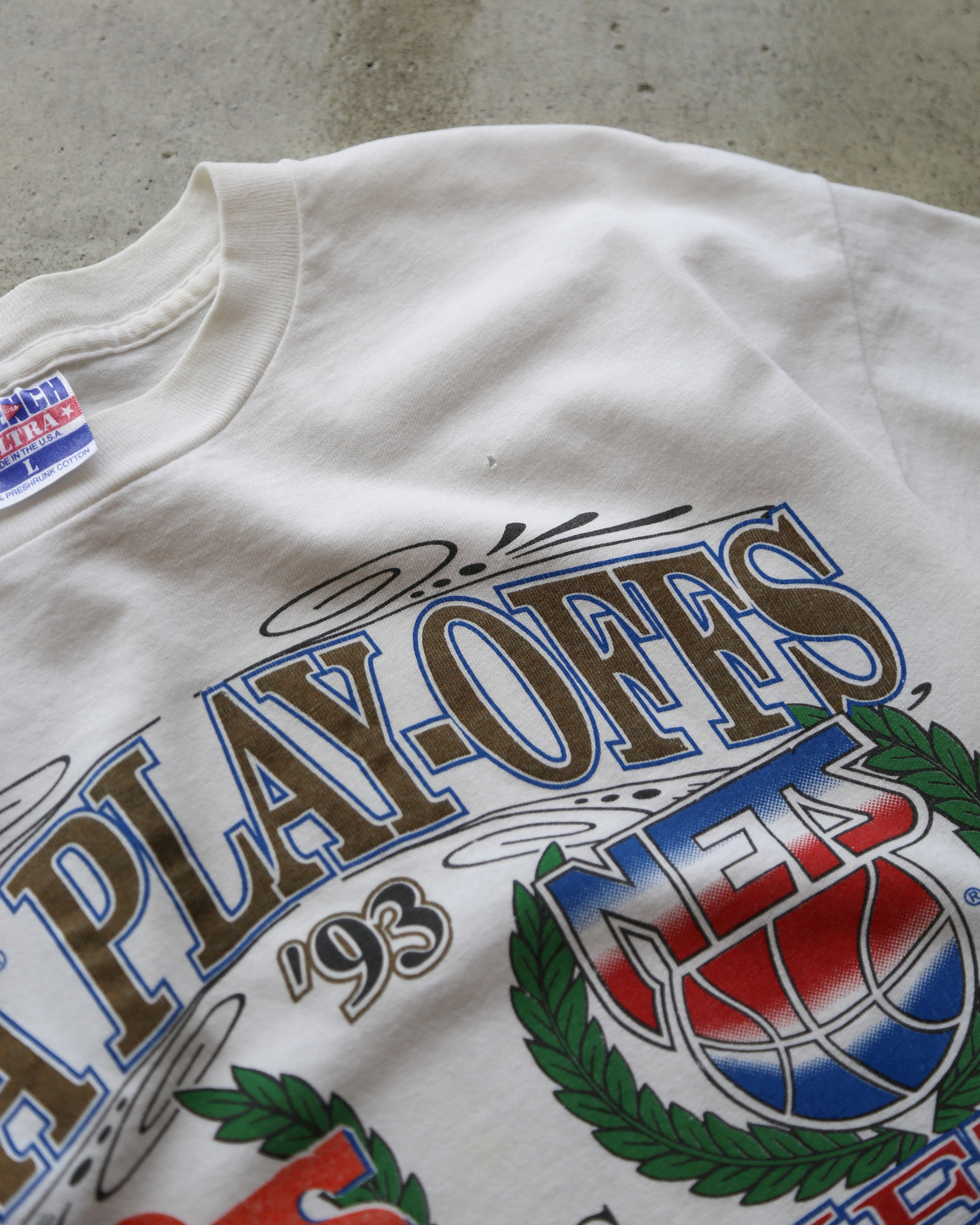 NBA Playoffs 1993 Cavs VS Nets T-Shirt White (L)