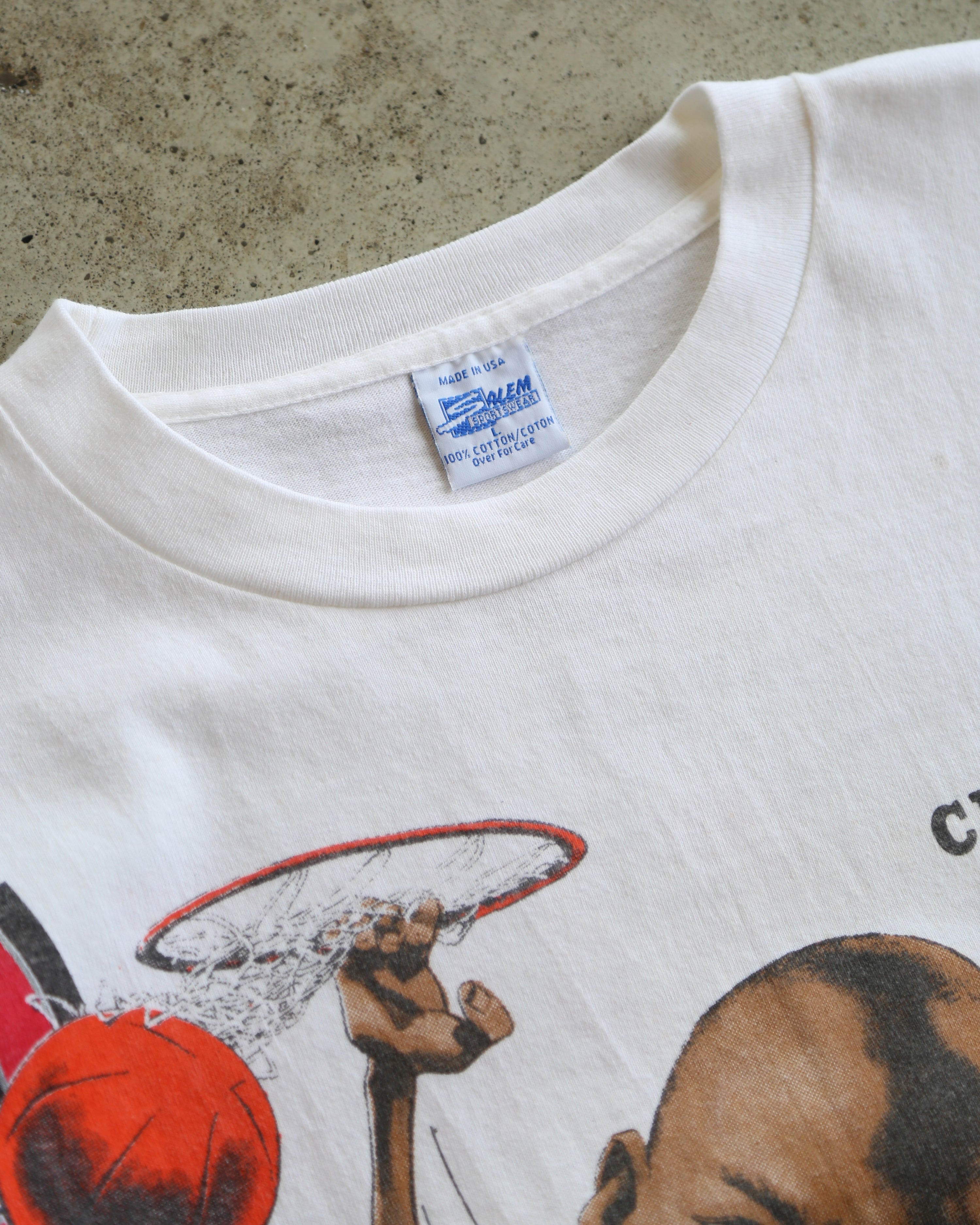 Chicago Bulls Salem Jordan Caricature AOP T-Shirt White (L)