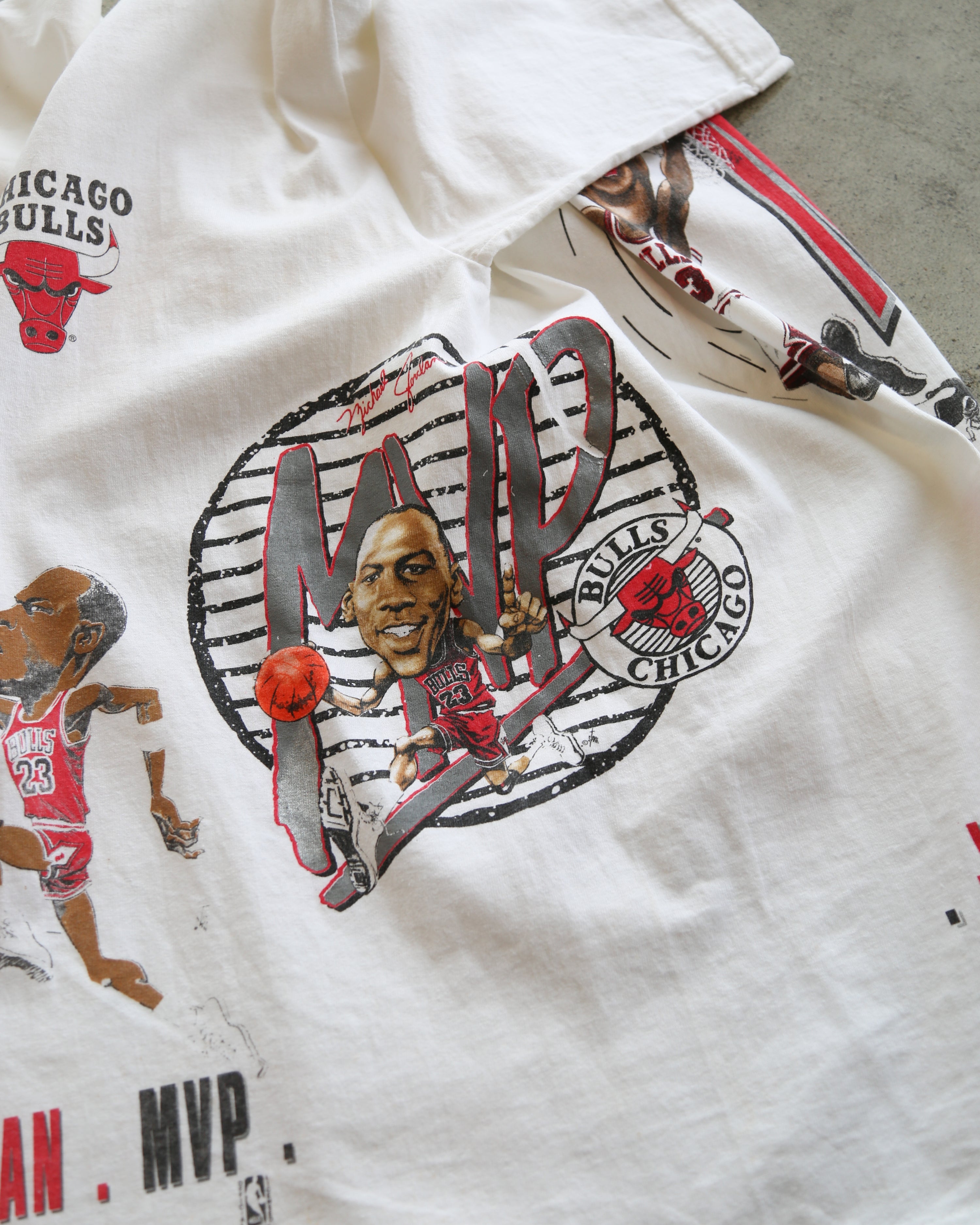 Chicago Bulls Salem Jordan Caricature AOP T-Shirt White (L)
