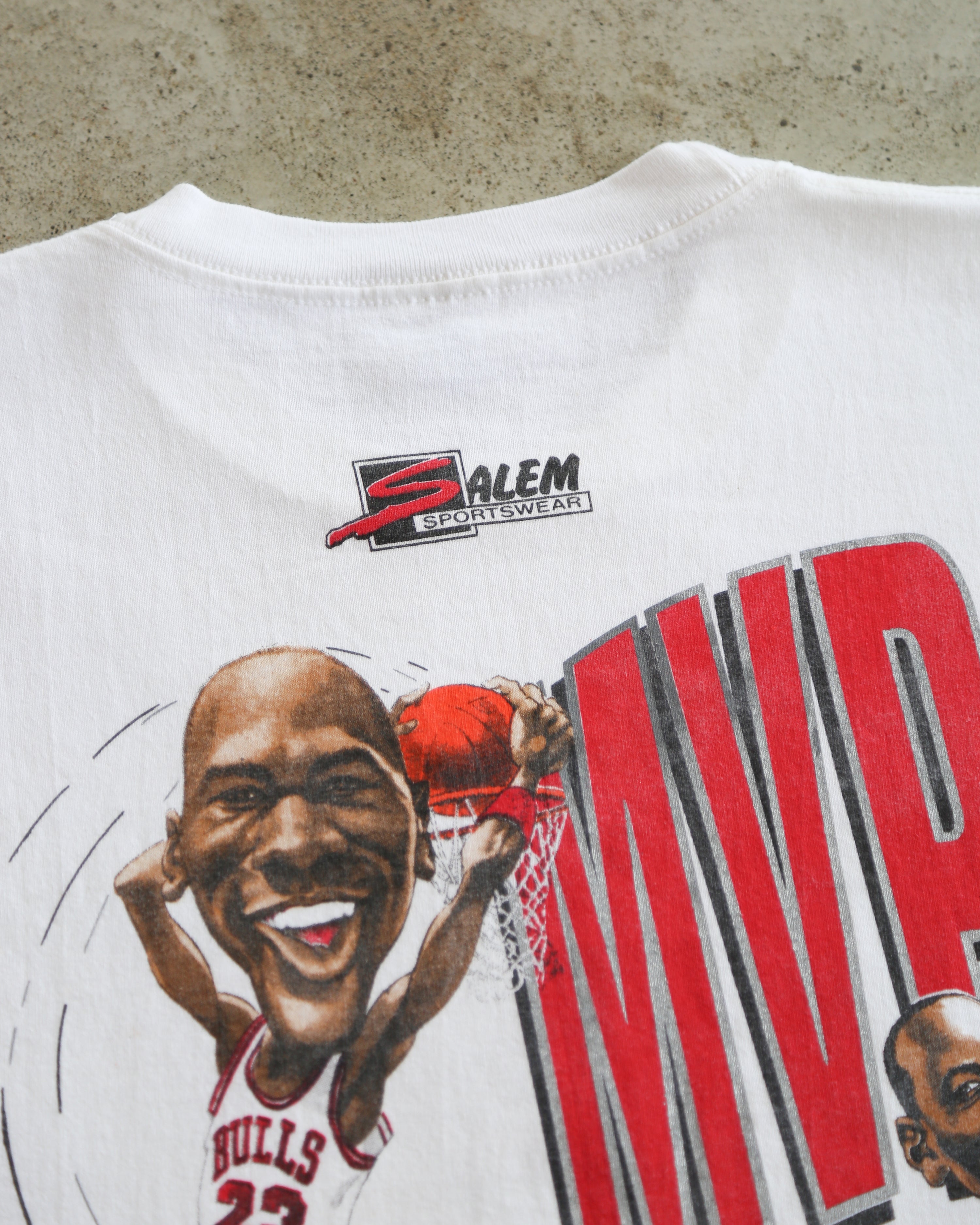 Chicago Bulls Salem Jordan Caricature AOP T-Shirt White (L)