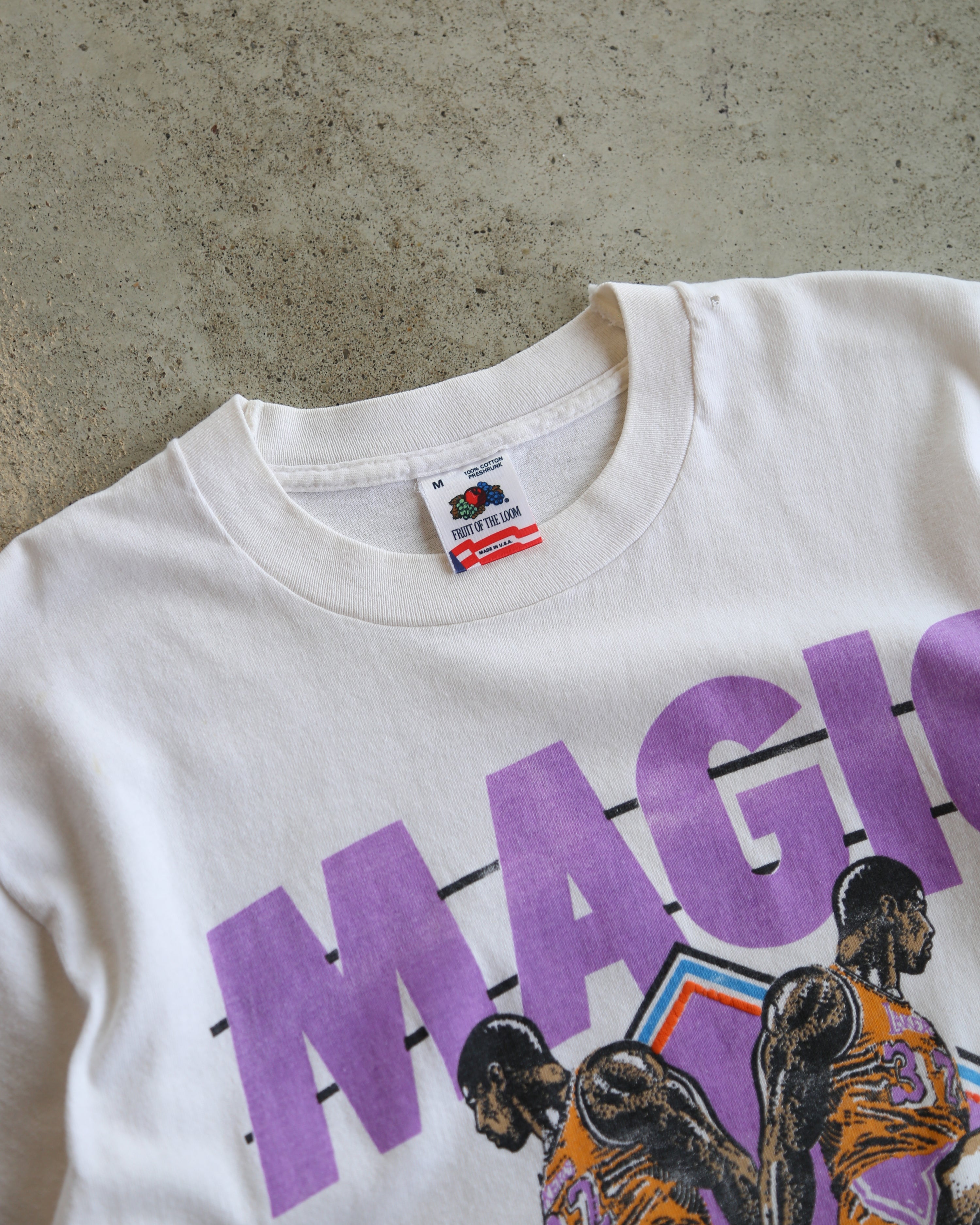 Magic Johnson "Back to Back" Champions 1988 T-Shirt White (M)