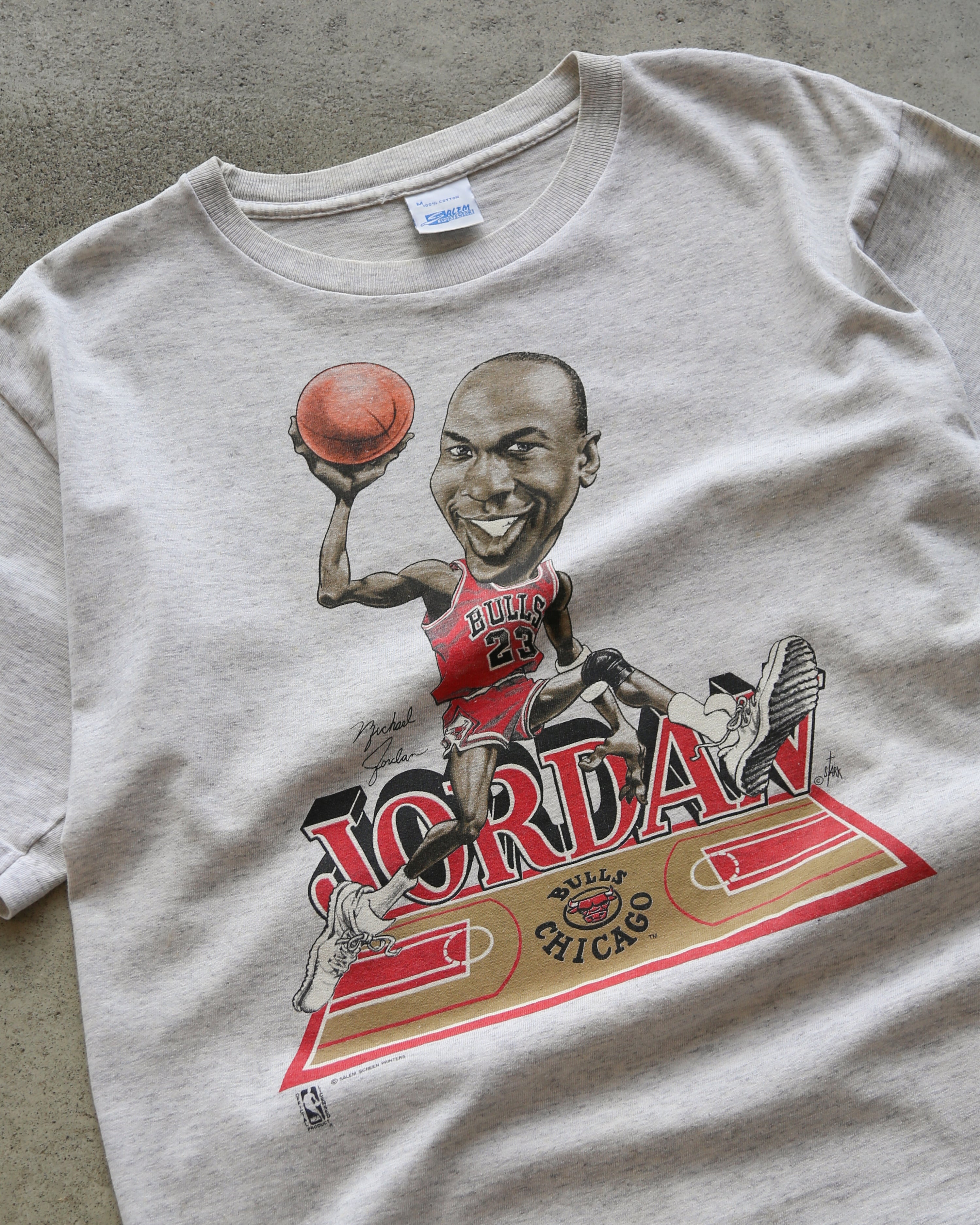 Michael Jordan Salem Caricature T-Shirt Grey (M)