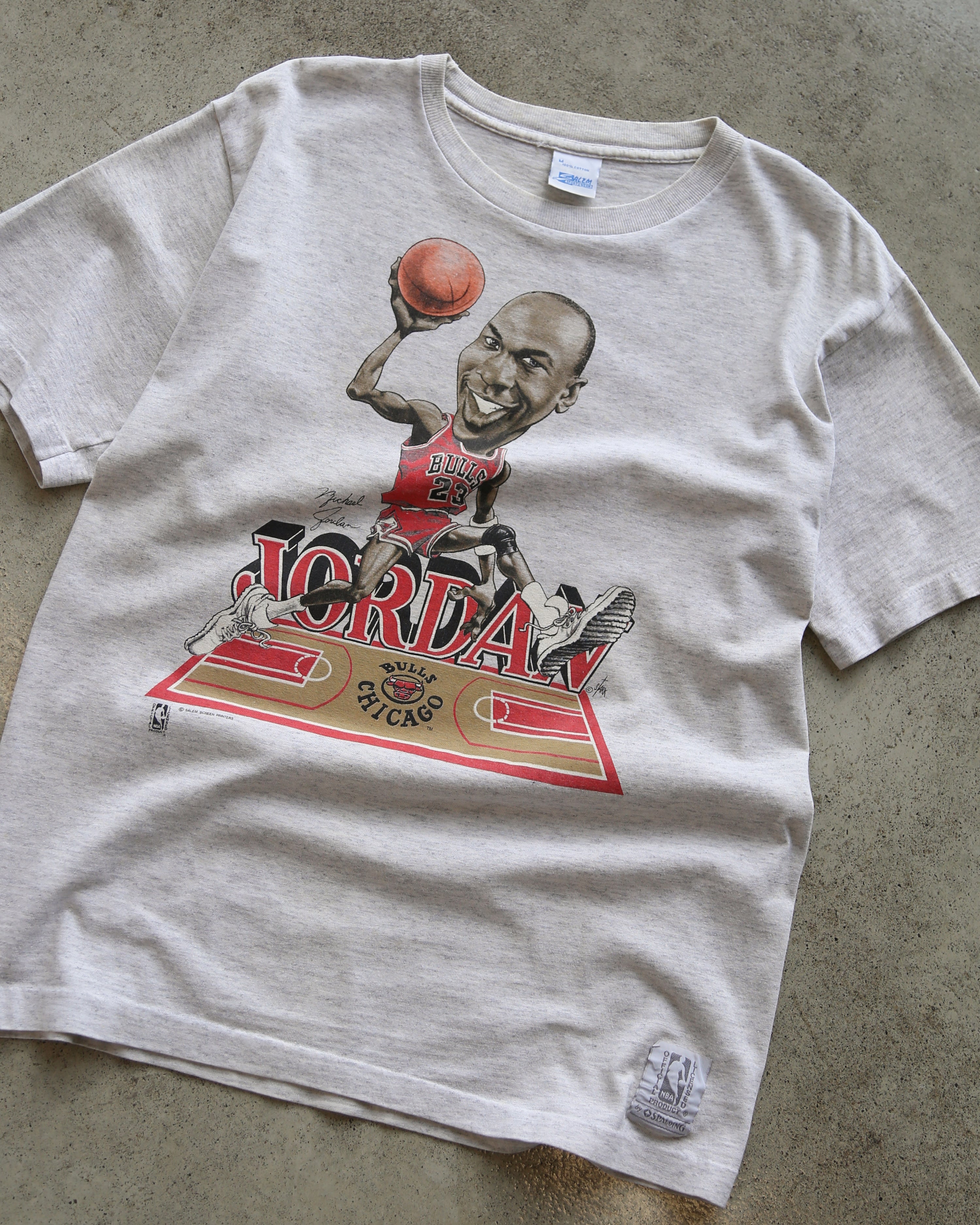 Michael Jordan Salem Caricature T-Shirt Grey (M)