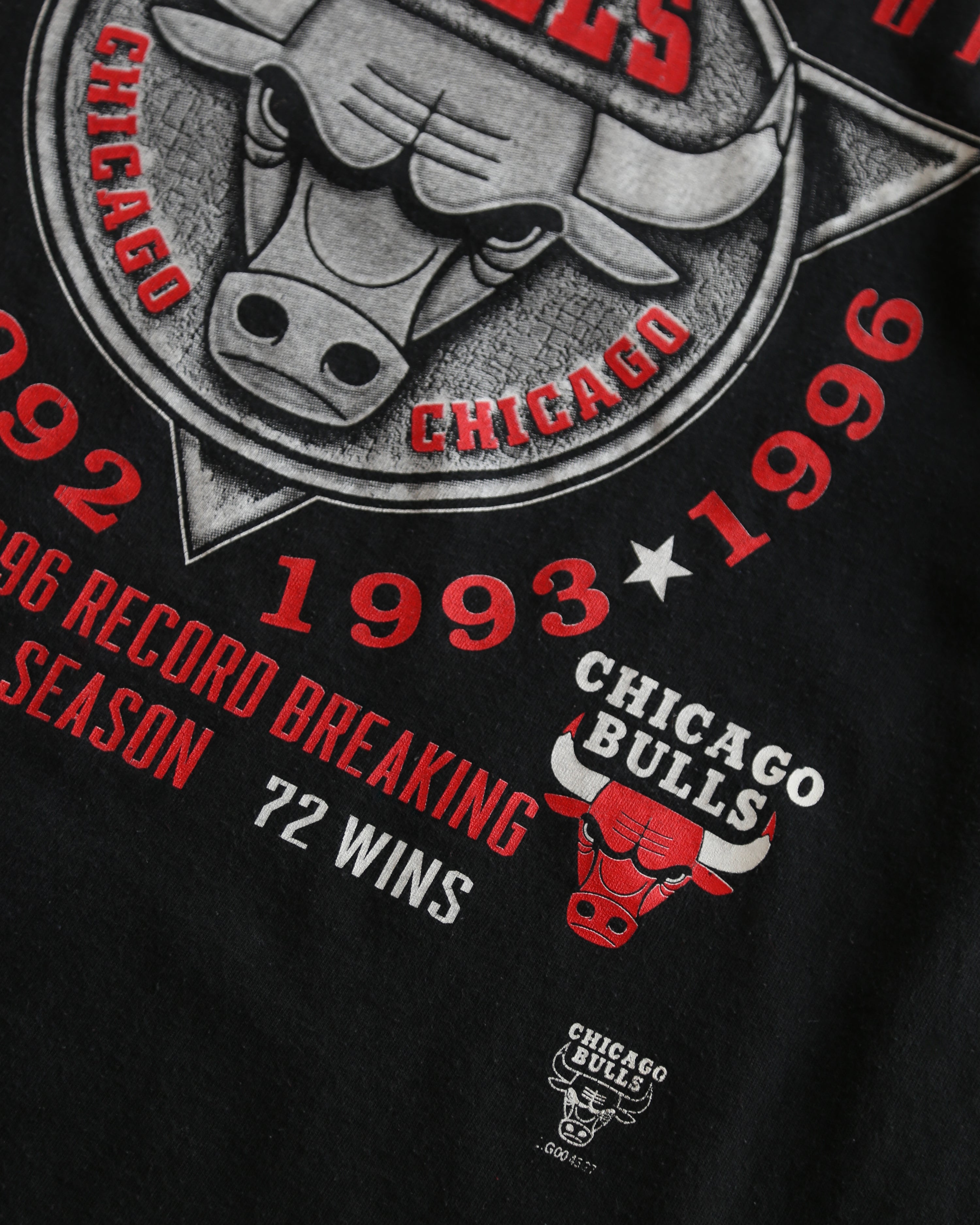 Chicago Bulls 1996 NBA Champions T-Shirt Black (L)