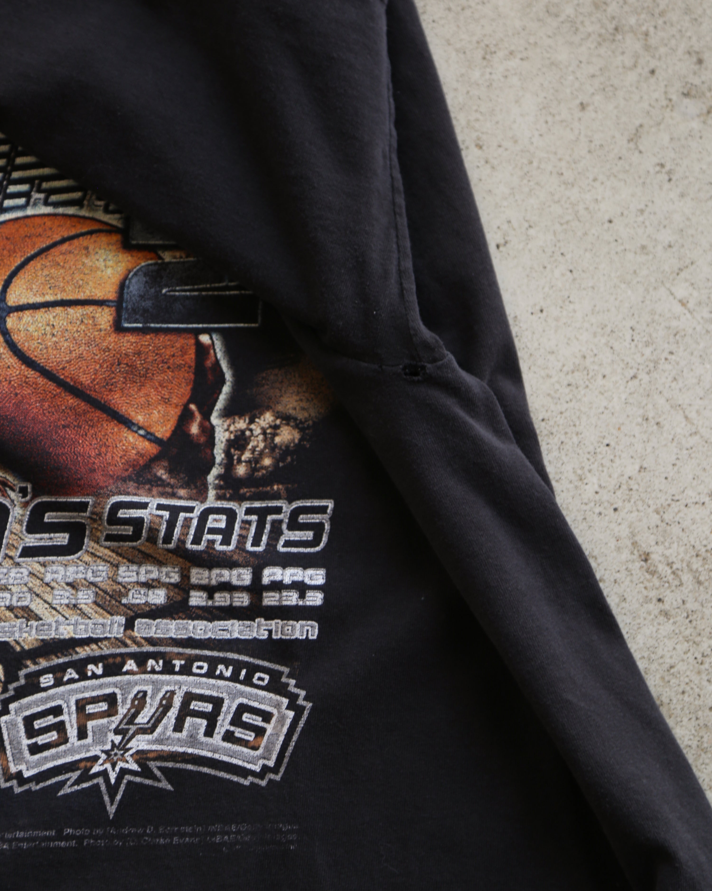 Tim Duncan San Antonio Spurs NBA T-Shirt Black (XL)