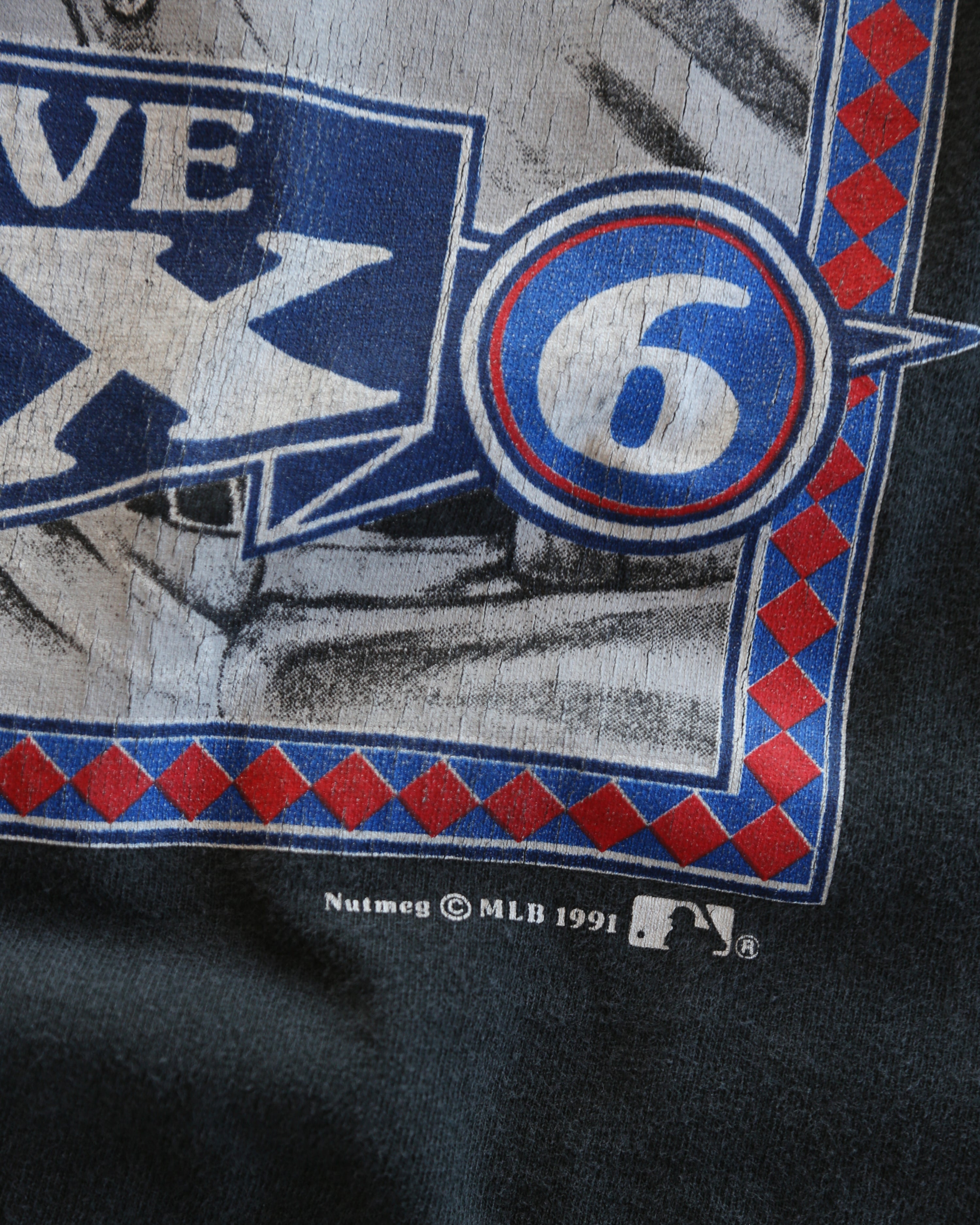 Vintage 1991 Yankees Steve Sax Nutmeg Player T-Shirt (L)