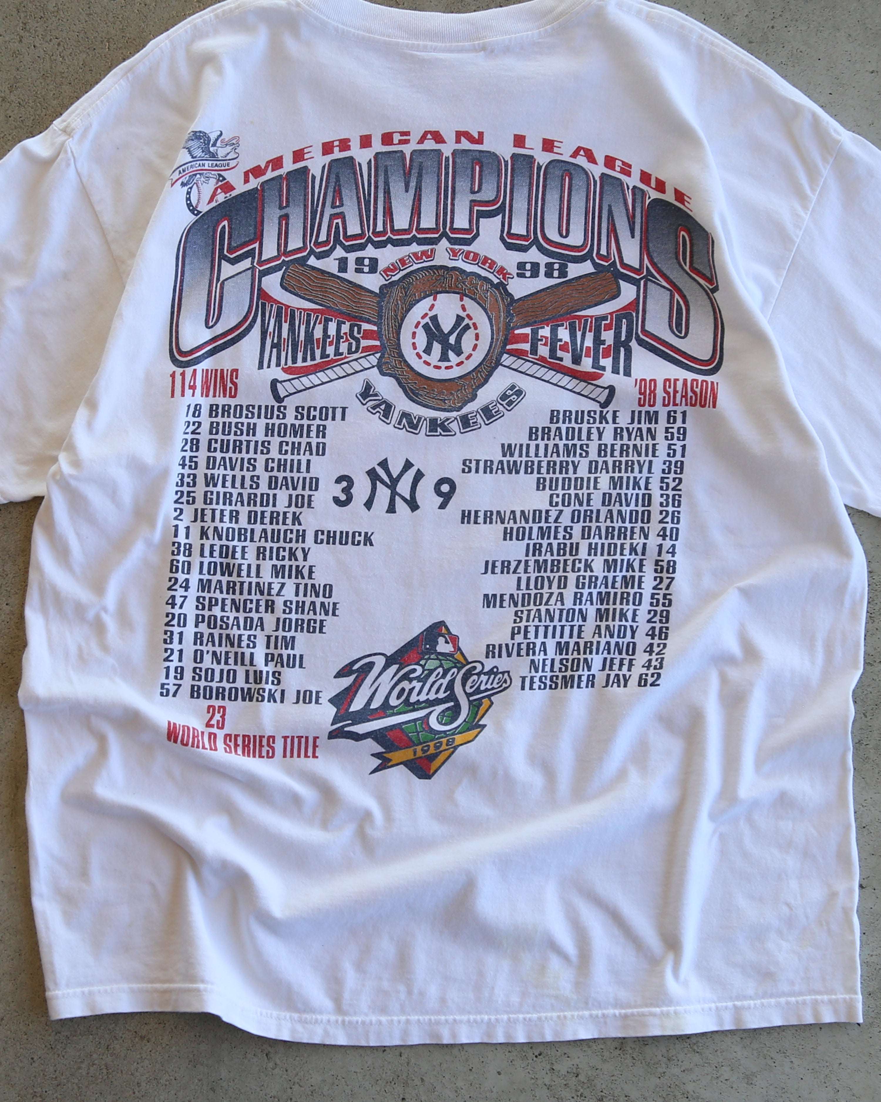 Vintage 1998 Yankees American League Champions T-Shirt (XL)