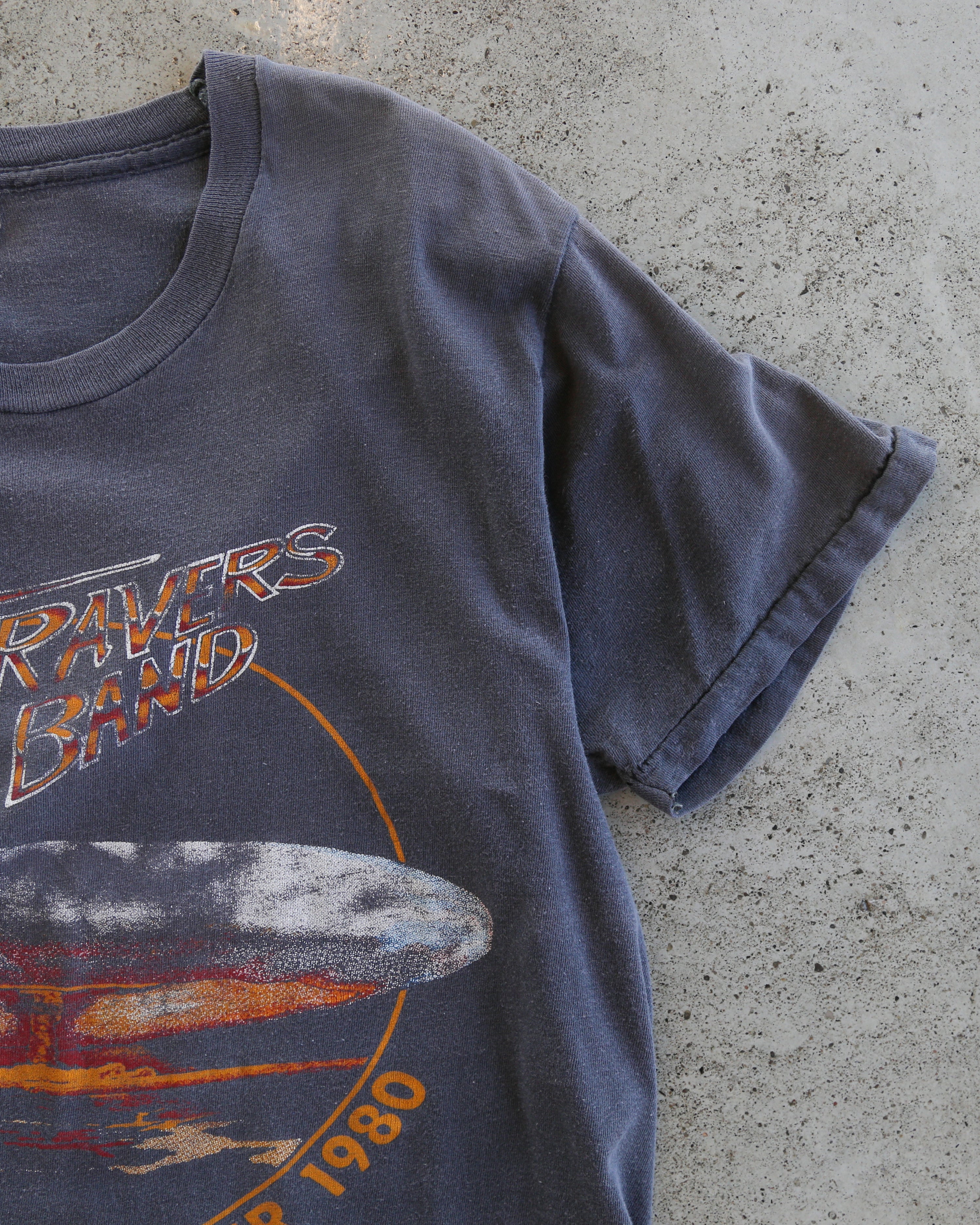 Vintage 1980 Pat Travers Band "Crash and Burn Tour" Faded T-Shirt (L)