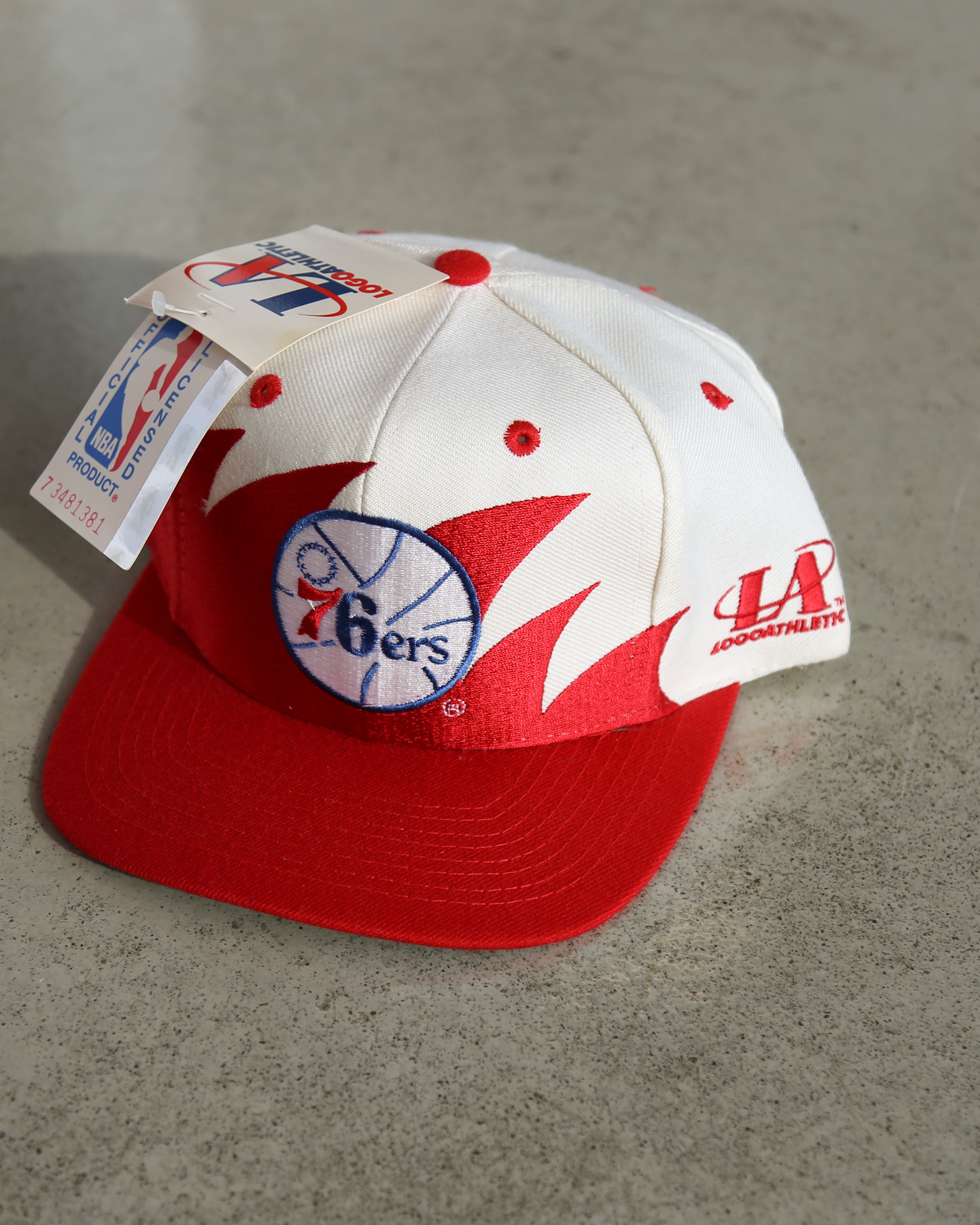 Vintage 90s Philadelphia "76ers" Sixers NBA Sharktooth Snapback Hat