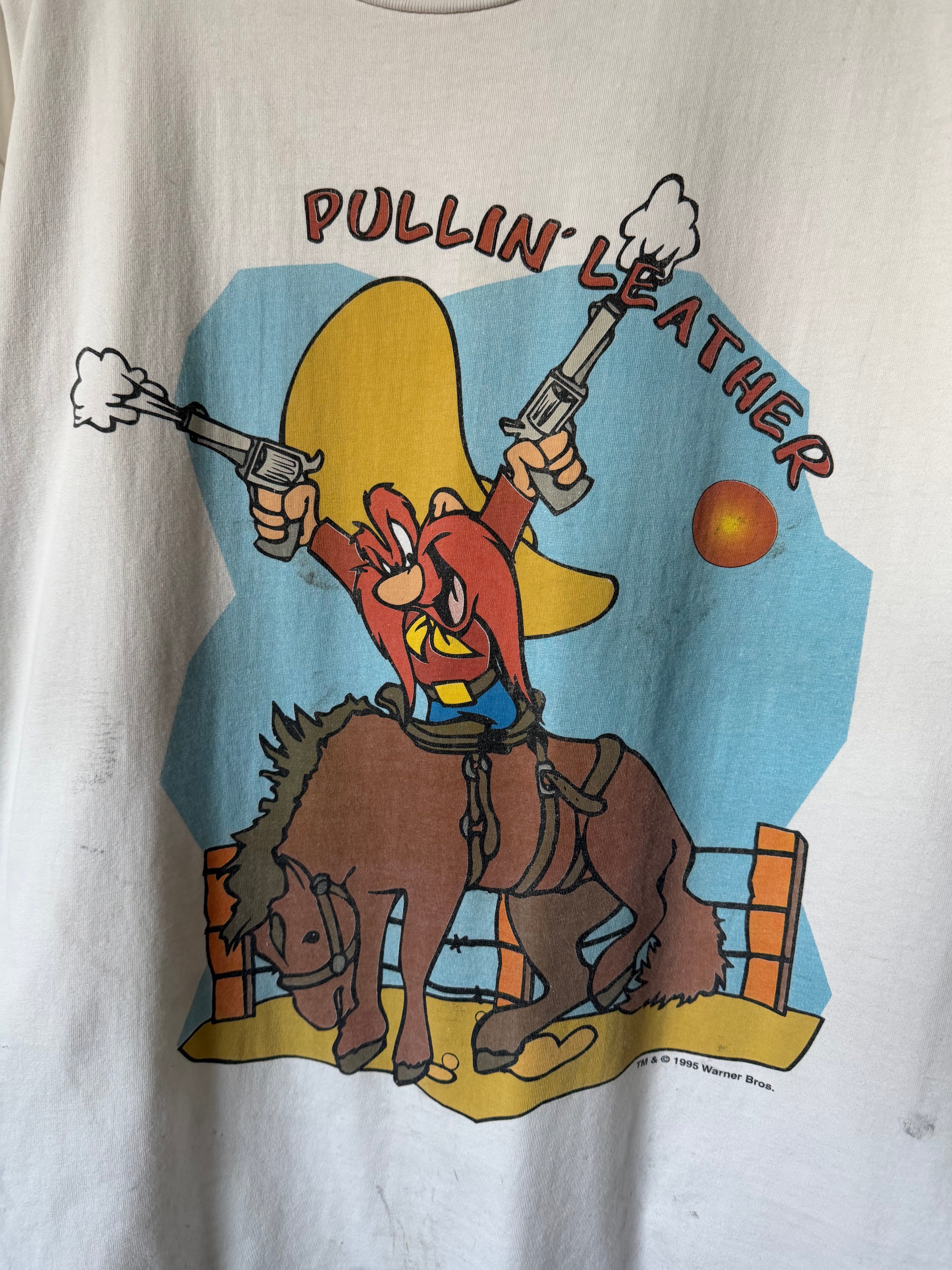 Vintage 1995 Yosemite Sam “Pullin’ Leather” T-Shirt White (XL)