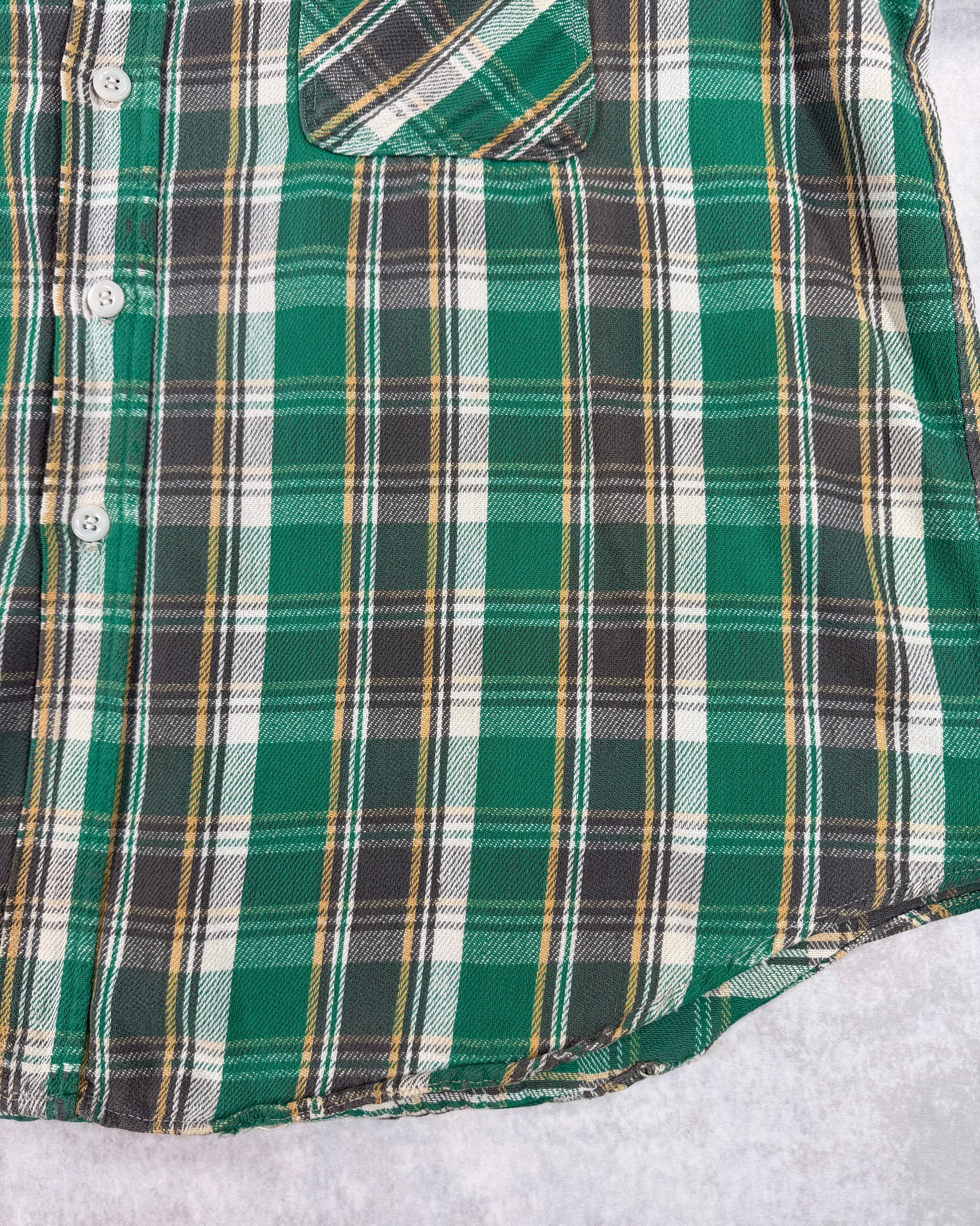 Vintage 1970's JC Penney "BIG MAC" Flannel Button Shirt (XL)