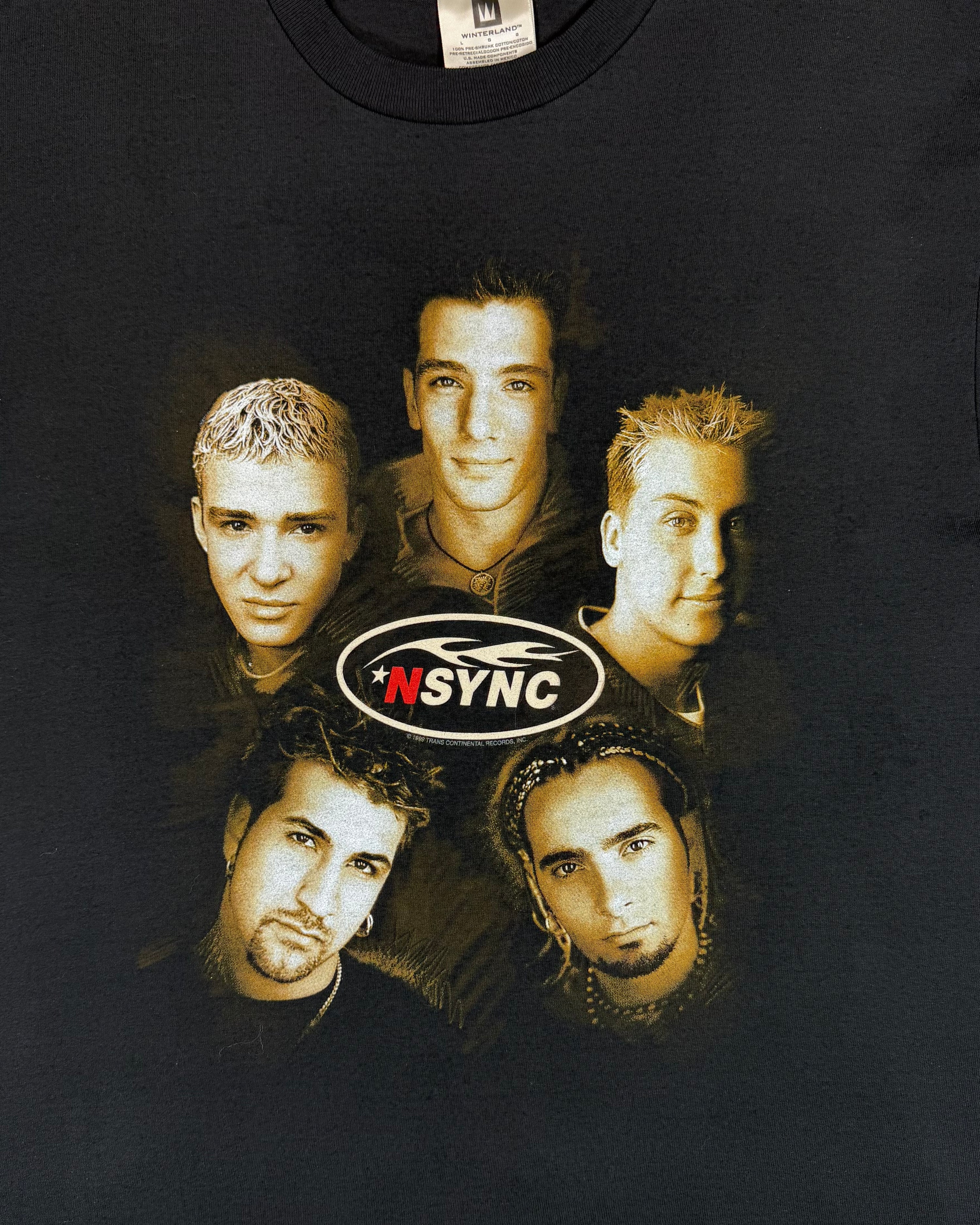 Vintage 1999 NSYNC Band T-Shirt Black (L)