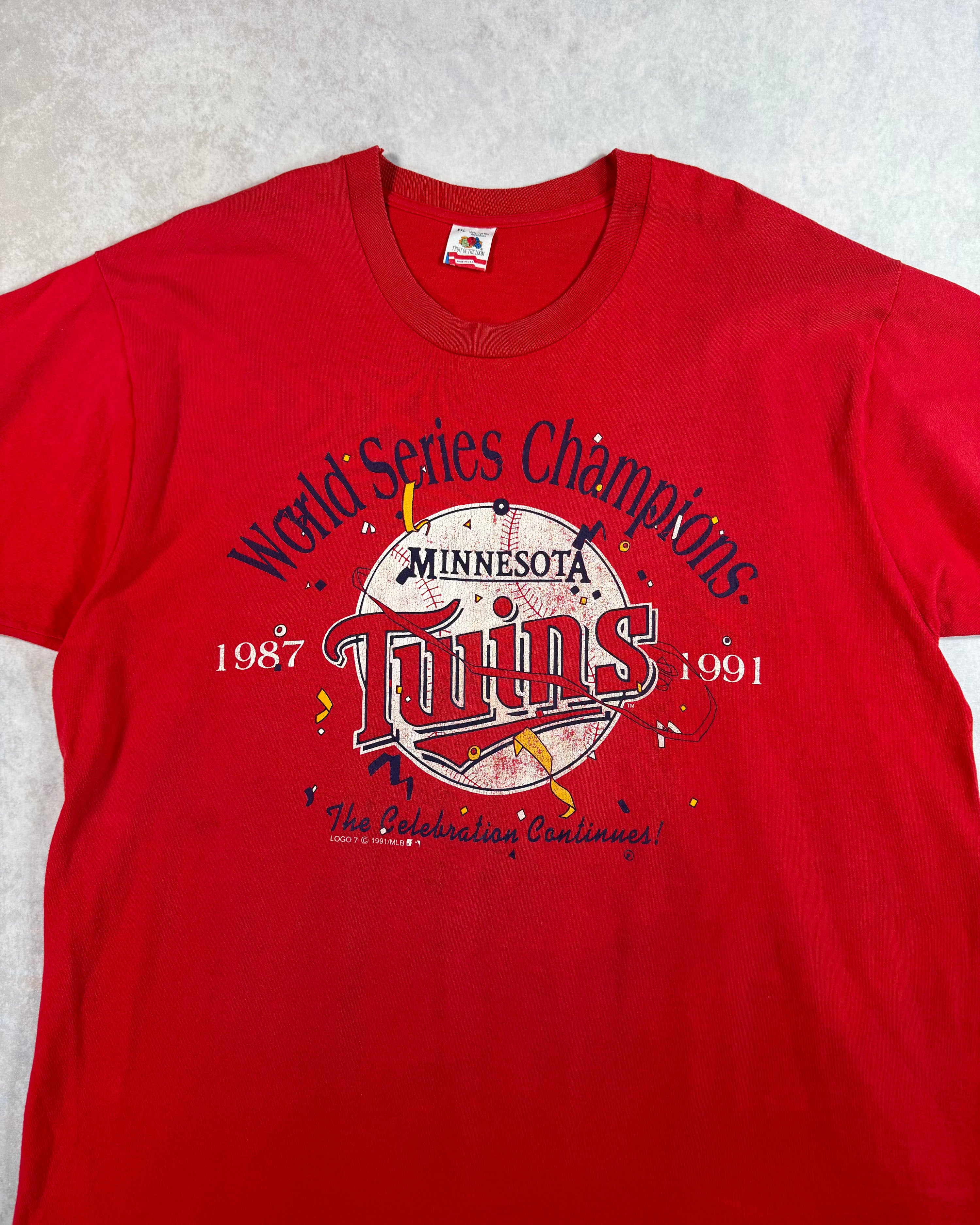 Vintage 1991 Minnesota Twins Champions MLB T-Shirt (XXL)
