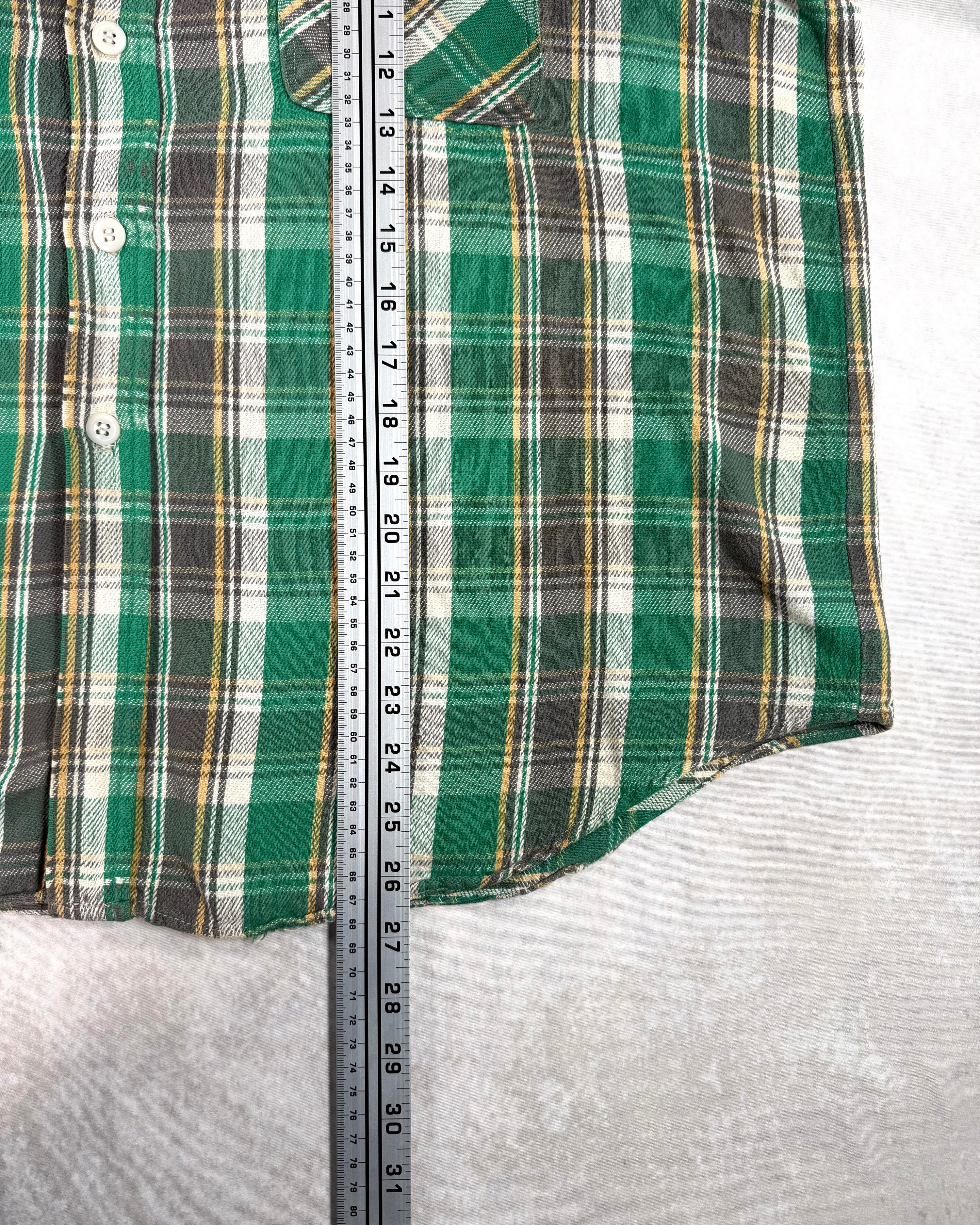 Vintage 1970's JC Penney "BIG MAC" Flannel Button Shirt (XL)