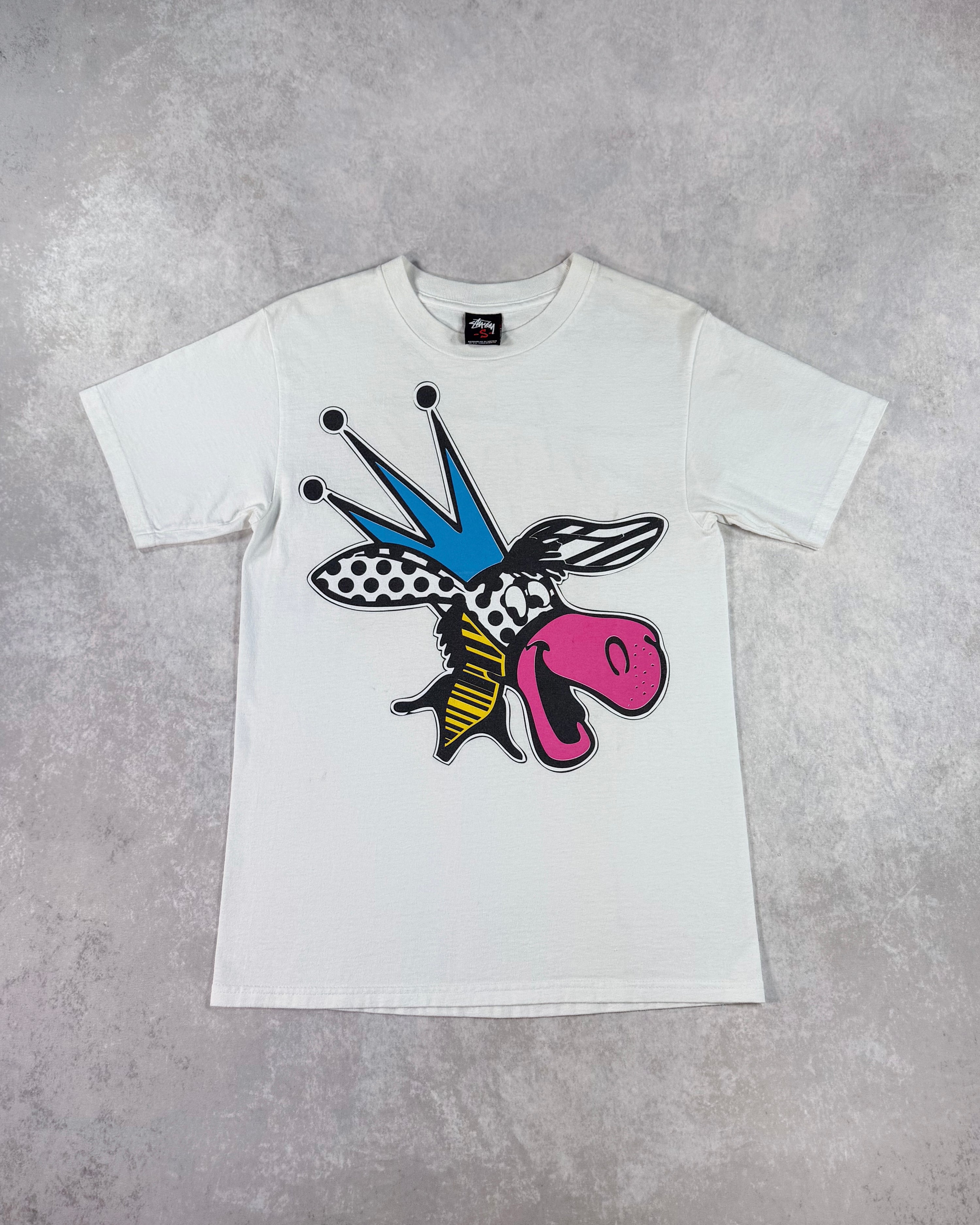 Vintage Stussy Donkey Crown T-Shirt White (S)