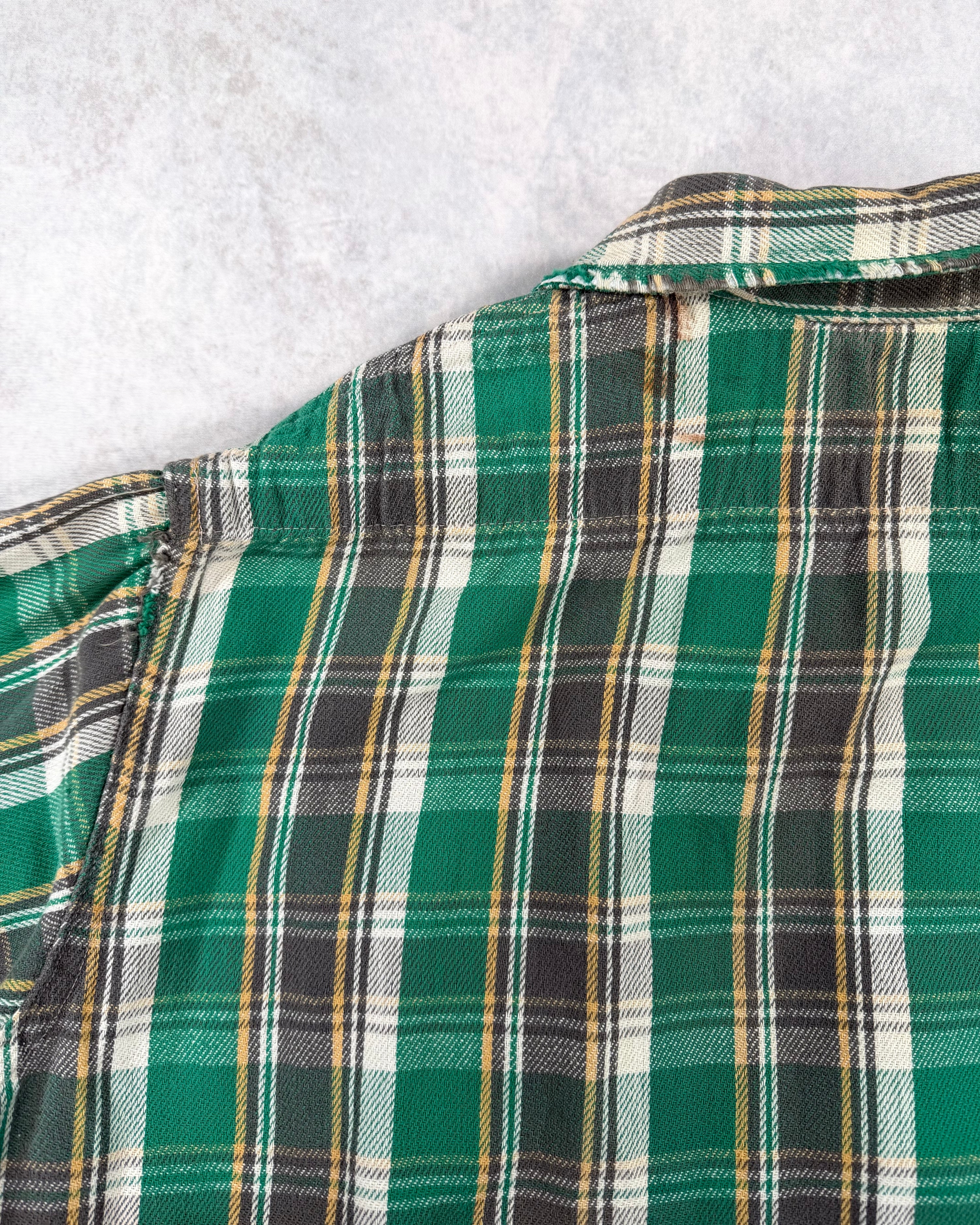 Vintage 1970's JC Penney "BIG MAC" Flannel Button Shirt (XL)