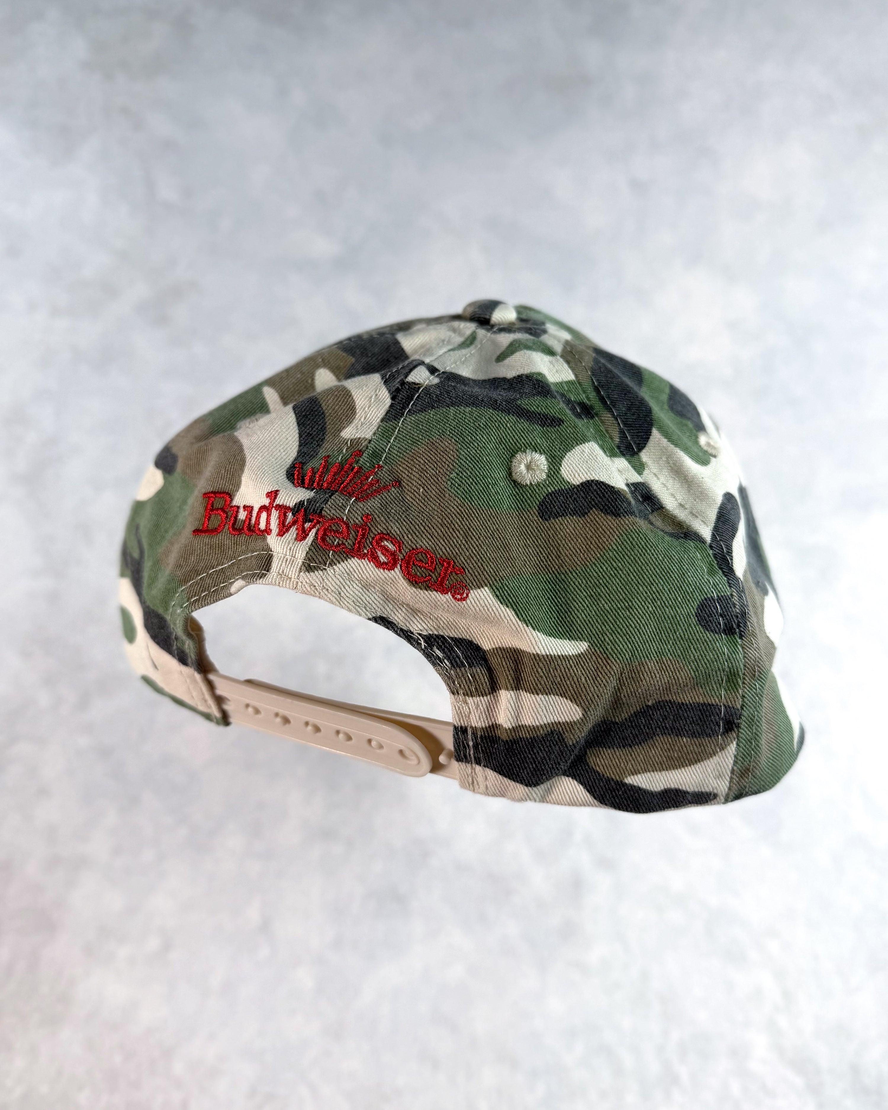 Vintage Yankees Budweiser Camouflage Snapback Hat (OS)