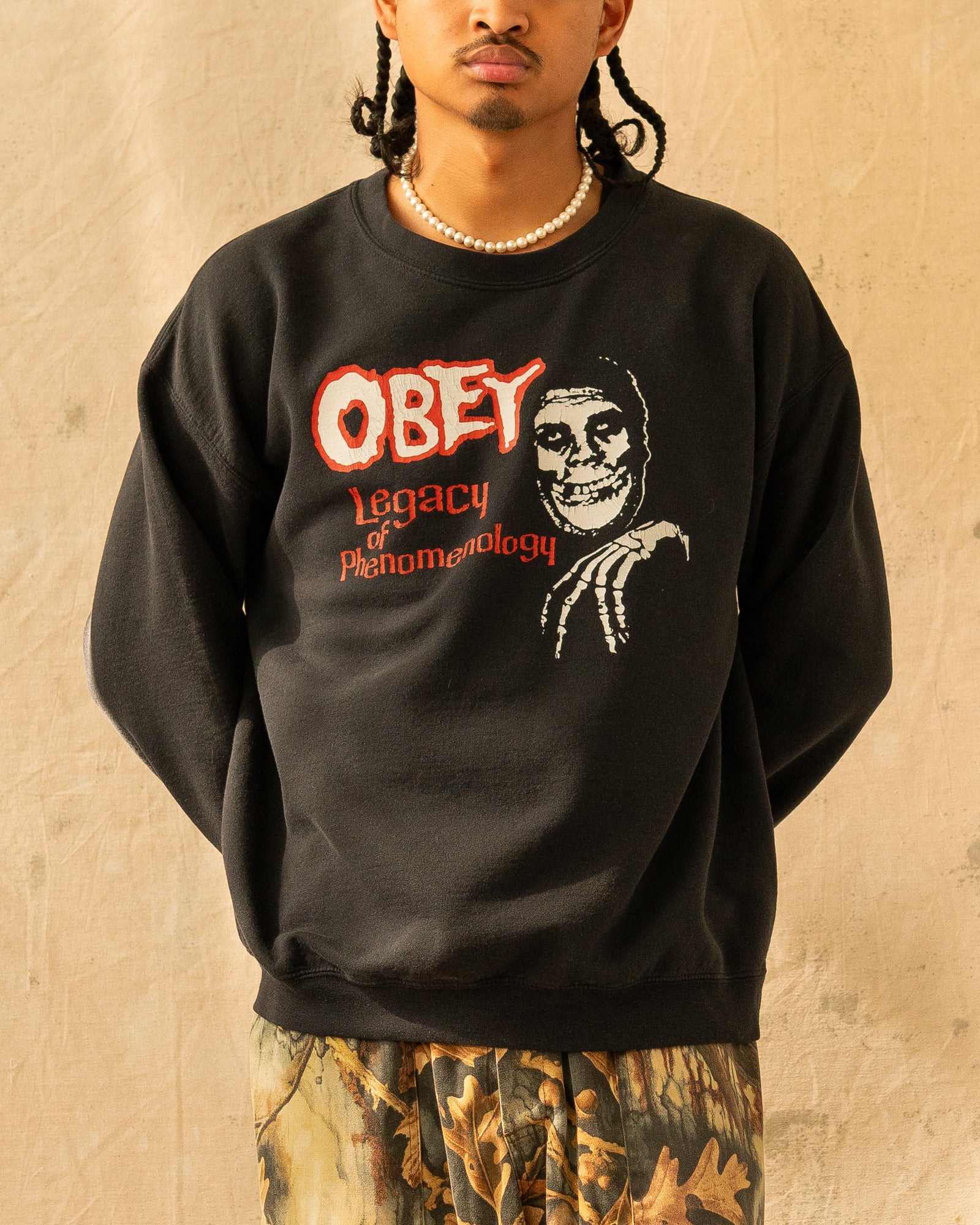 Obey x Misfits Legacy of Phenomenology Crewneck Black (L)