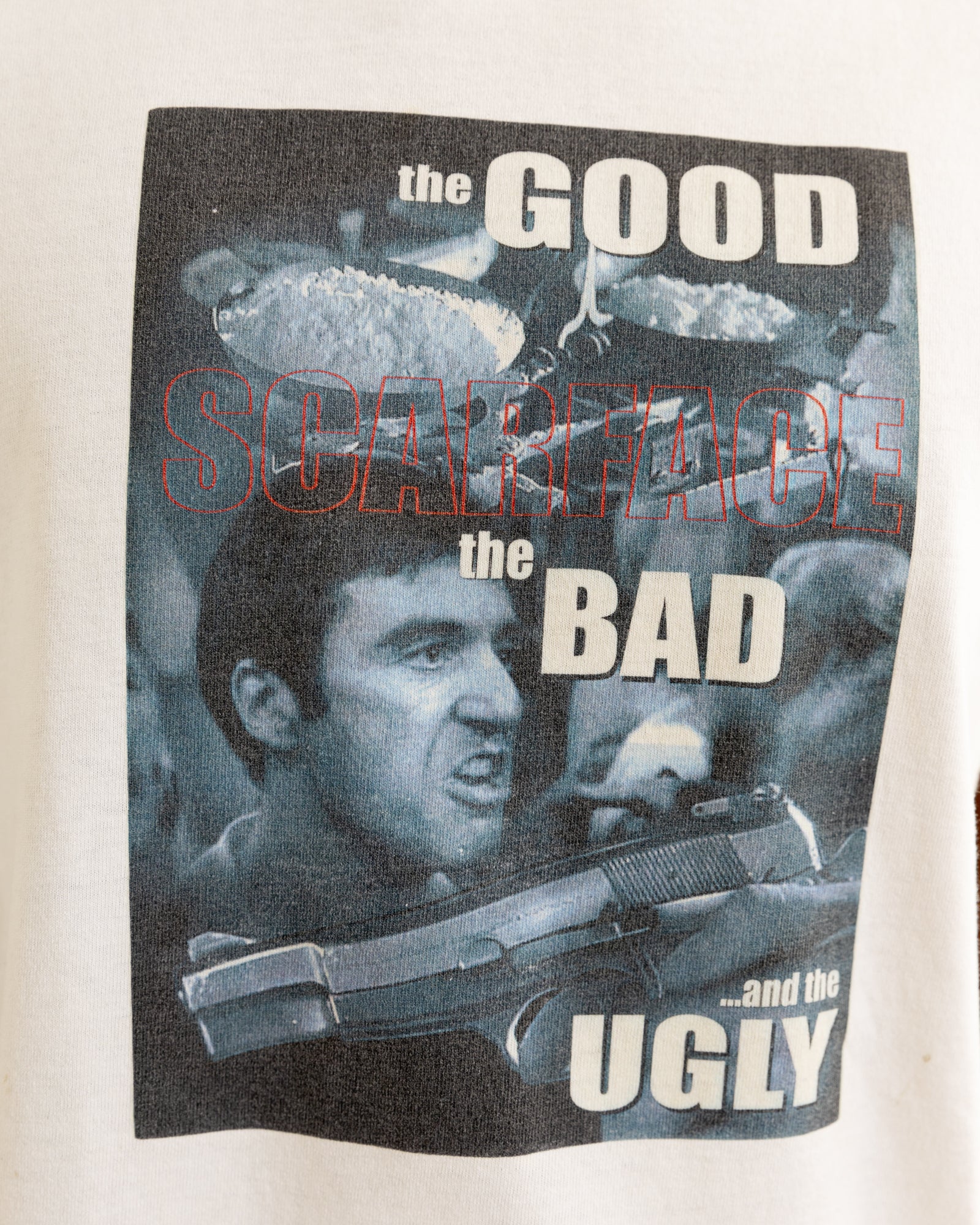 Vintage Y2K Scarface Movie T-Shirt White (XL)