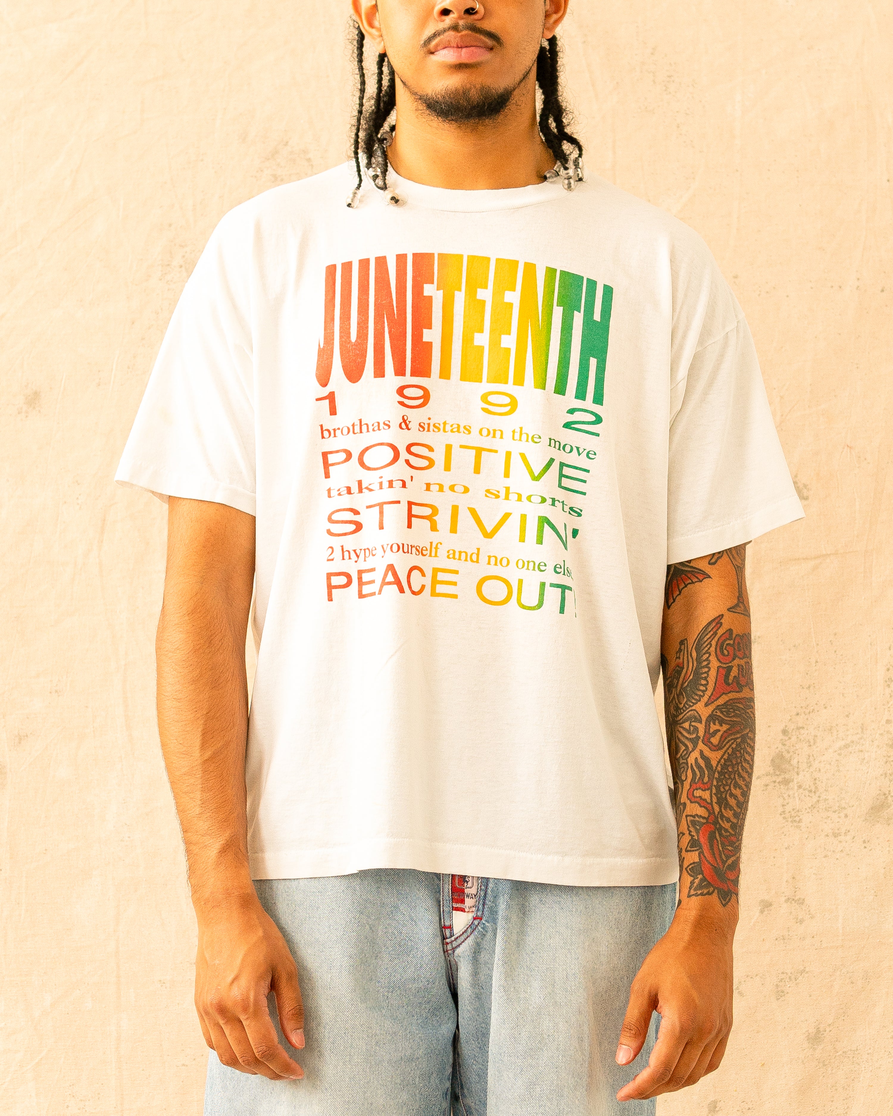 Vintage 1992 Juneteenth T-Shirt White (L)