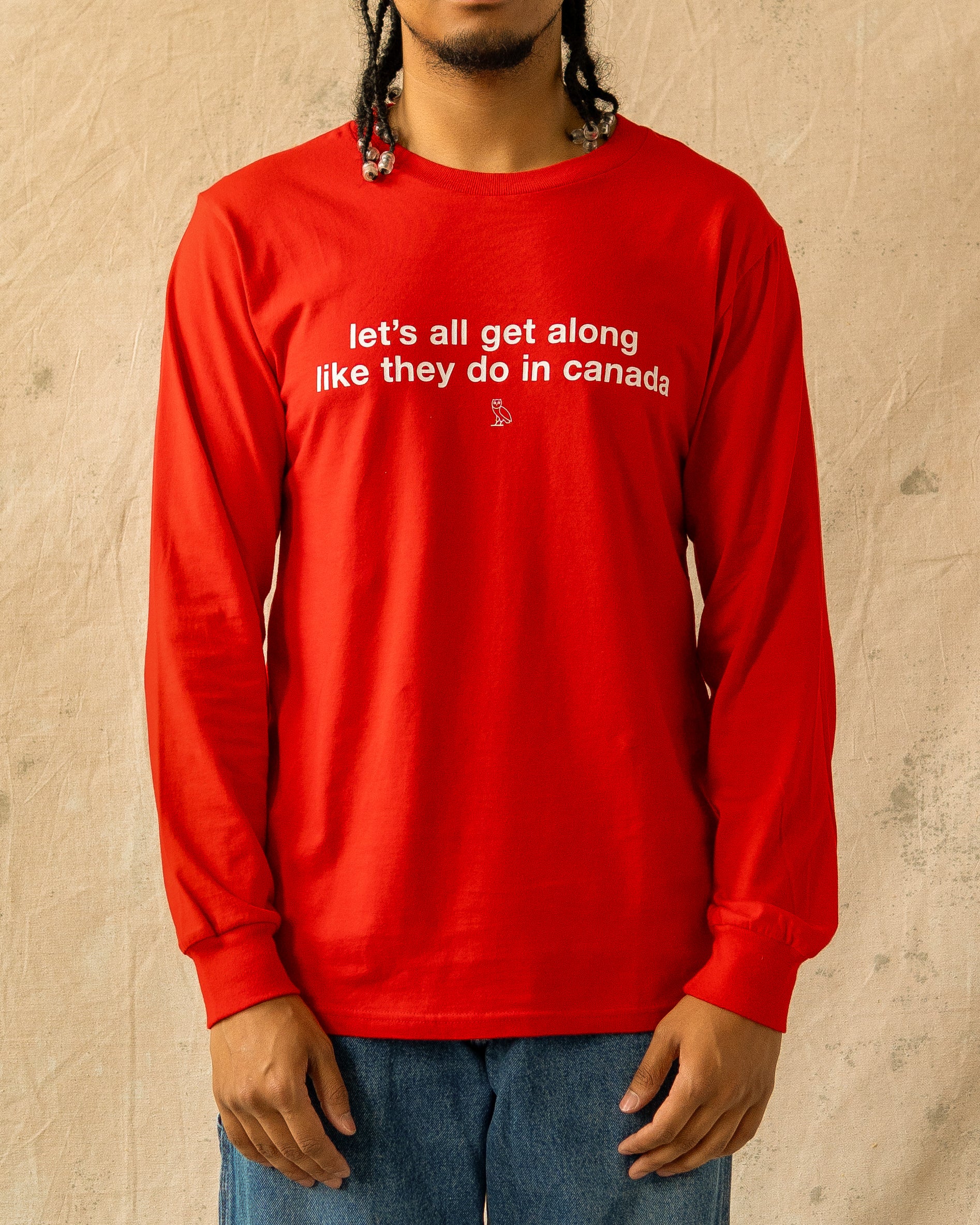 OVO "let's all get along" T-Shirt Red (M)